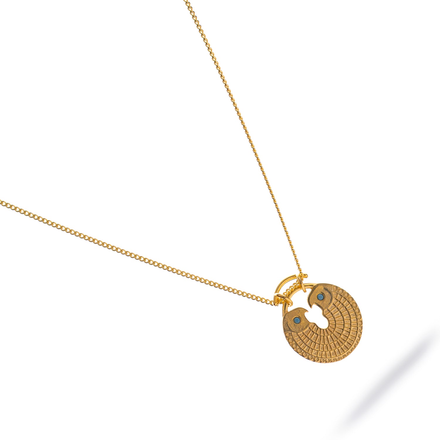 Guardian Eagle Medallion Gold Necklace