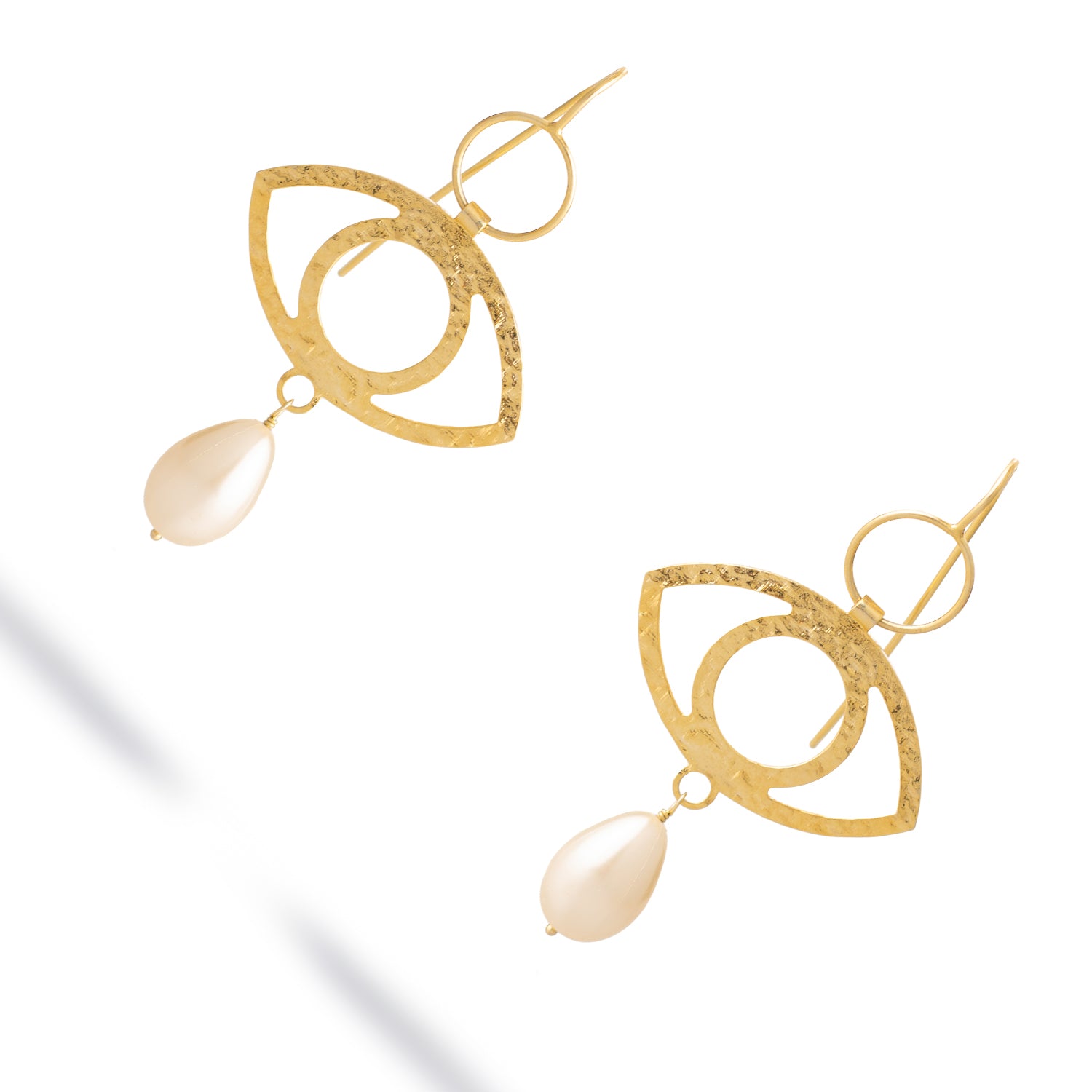 Guardian Eye Pearl Dangle Earrings