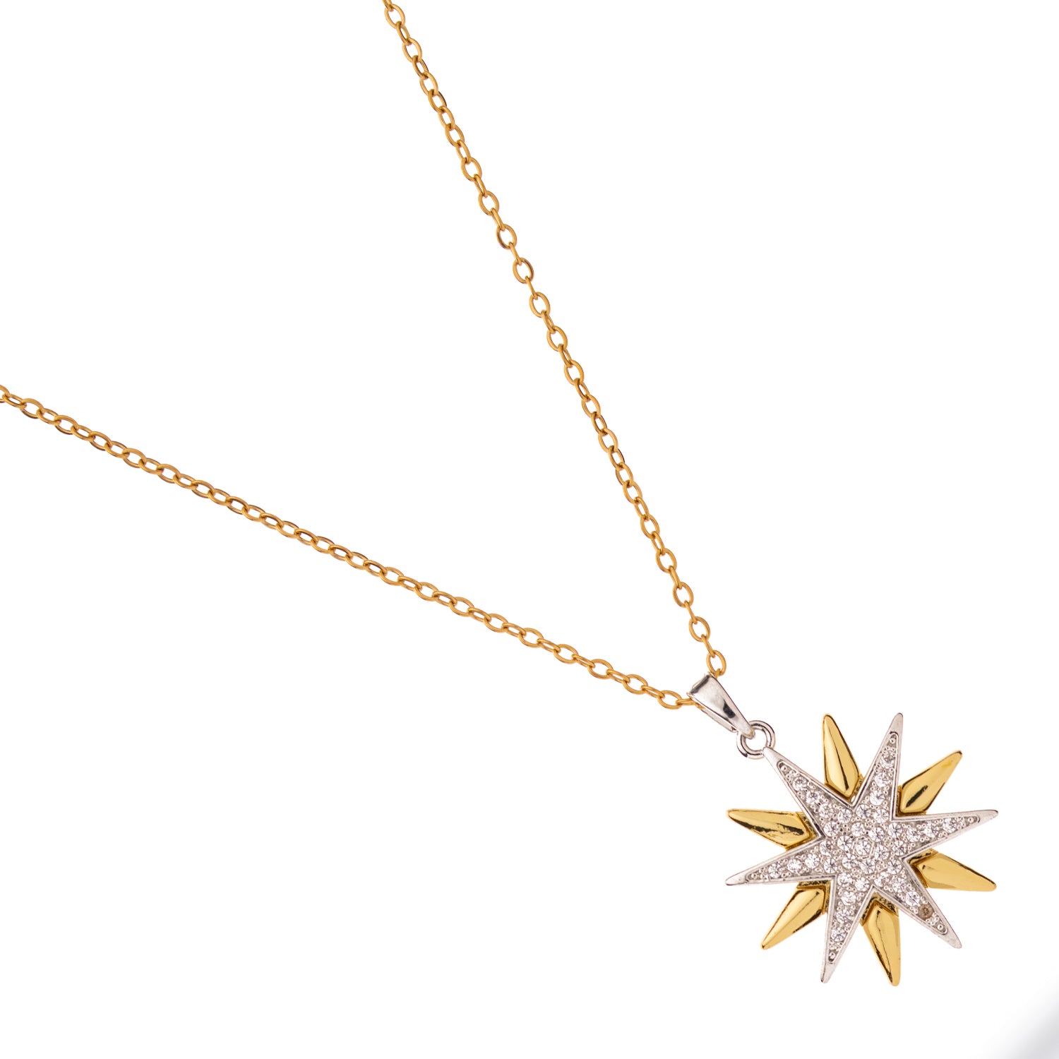 Guiding Light Star Pendant Gold Necklace