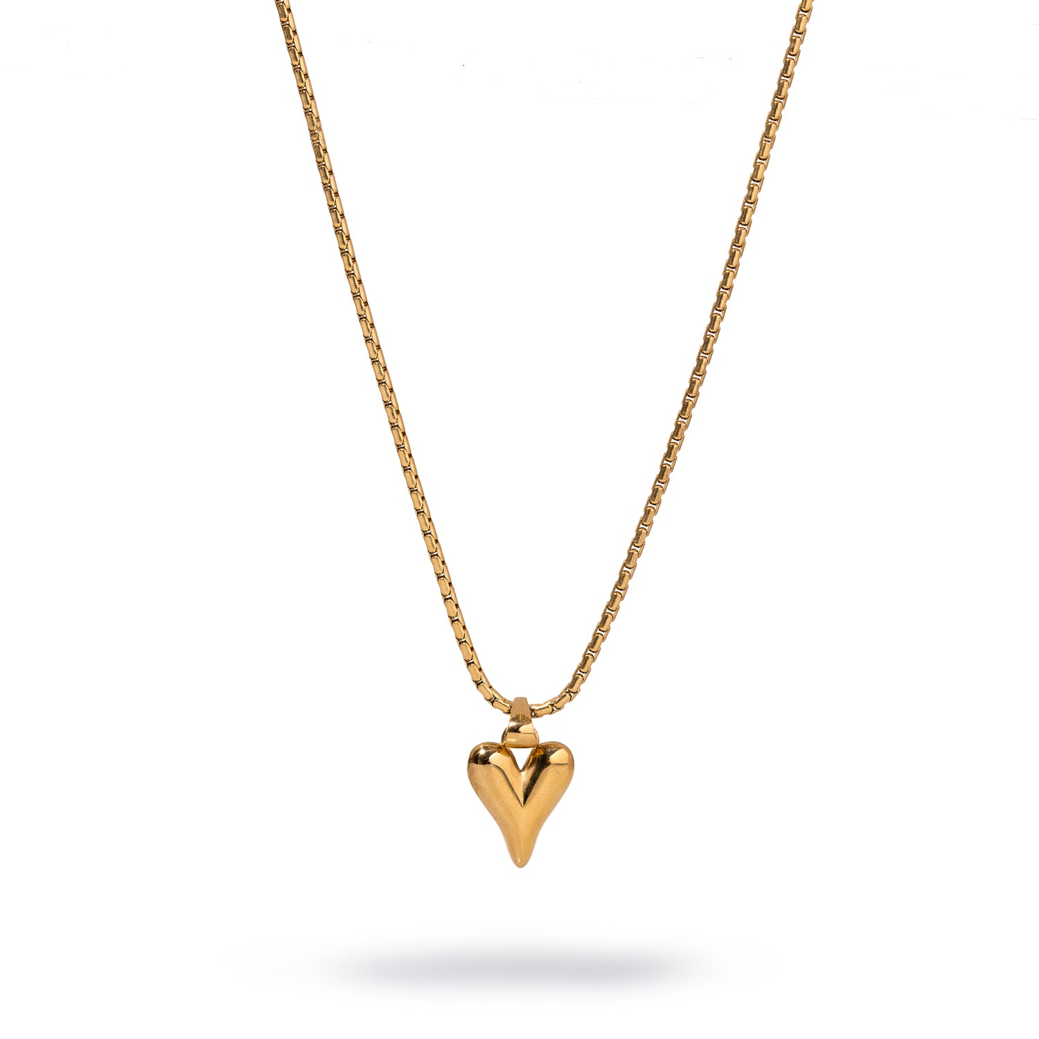 Infinite Love Heart Pendant Gold Statement Necklace