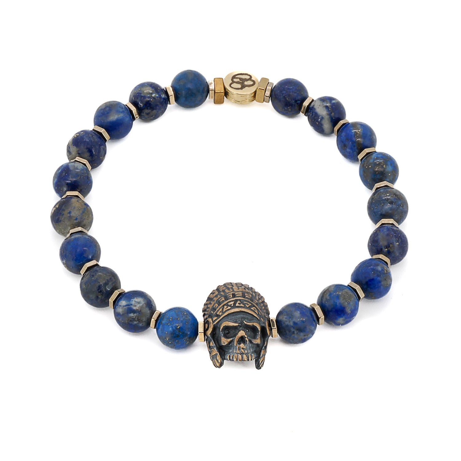 Lapis Lazuli Indian Men's Bracelet - Striking and Bold.