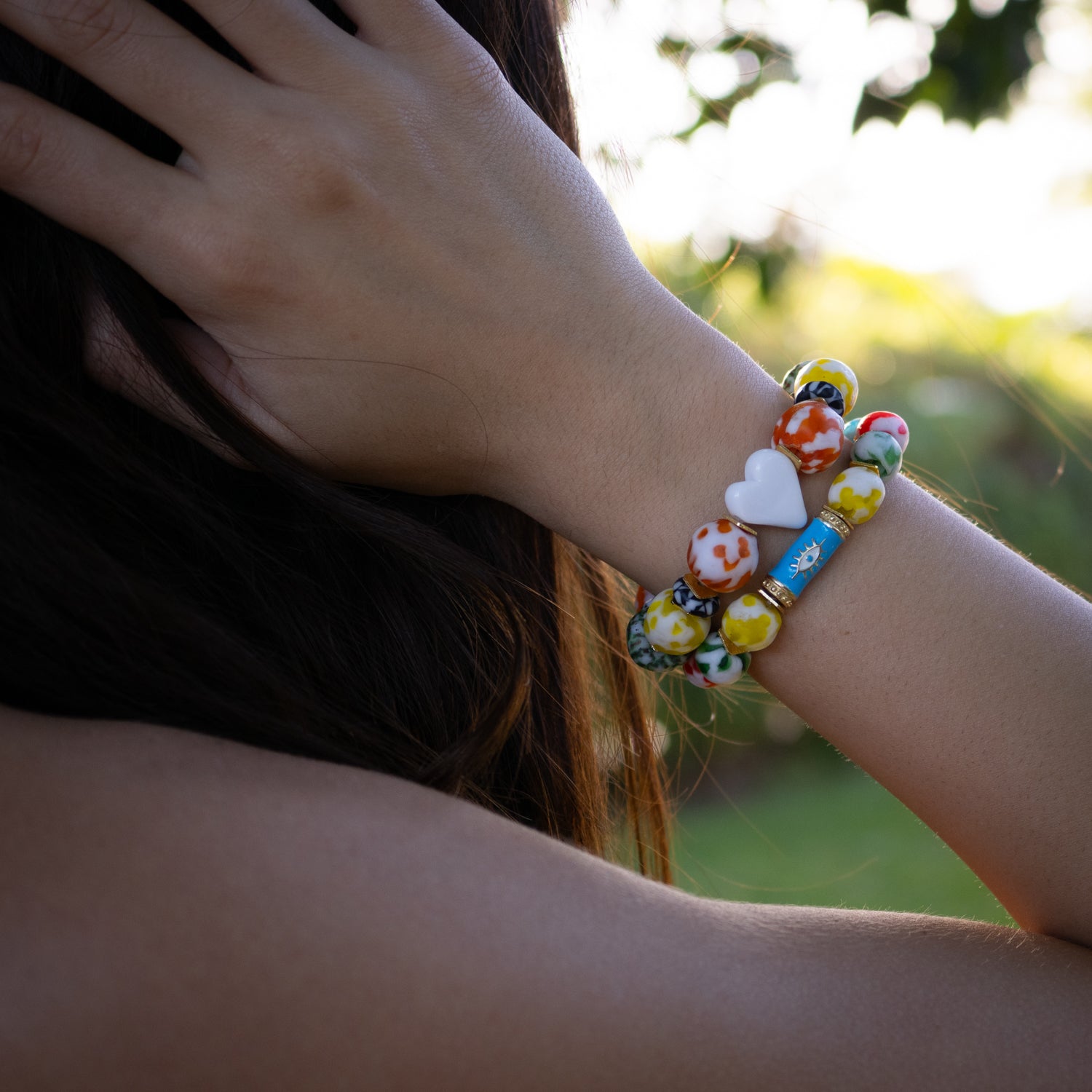 Love &amp; Luck Evil Eye Beaded Bracelet Set