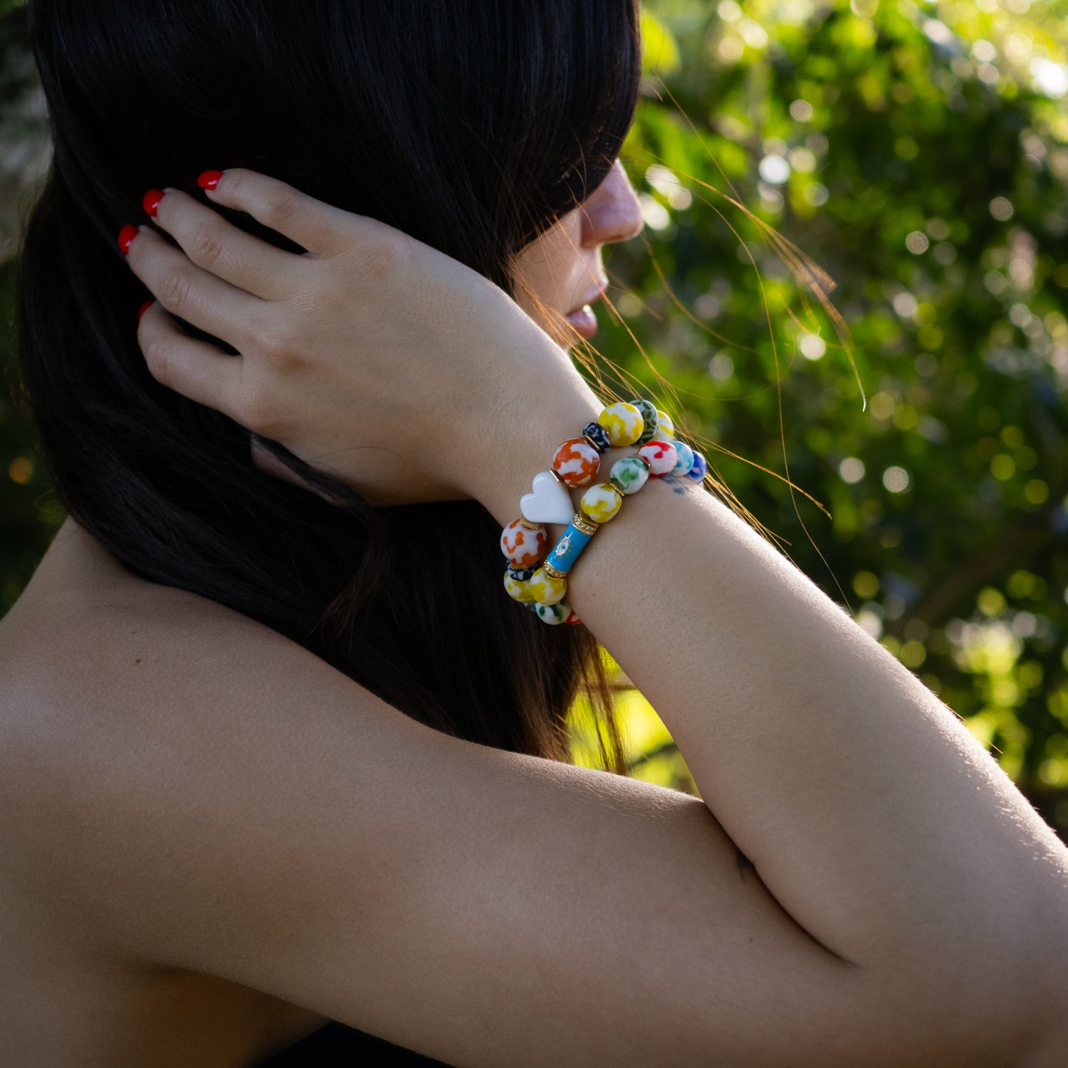 Love &amp; Luck Evil Eye Beaded Bracelet Set