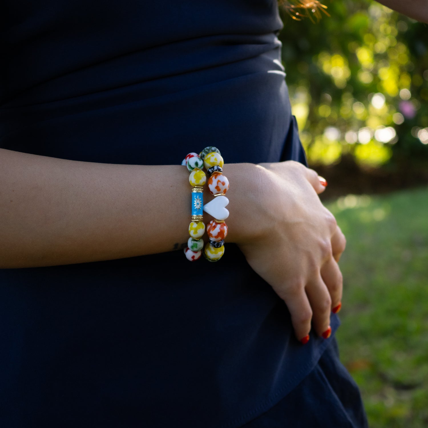 Love &amp; Luck Evil Eye Beaded Bracelet Set