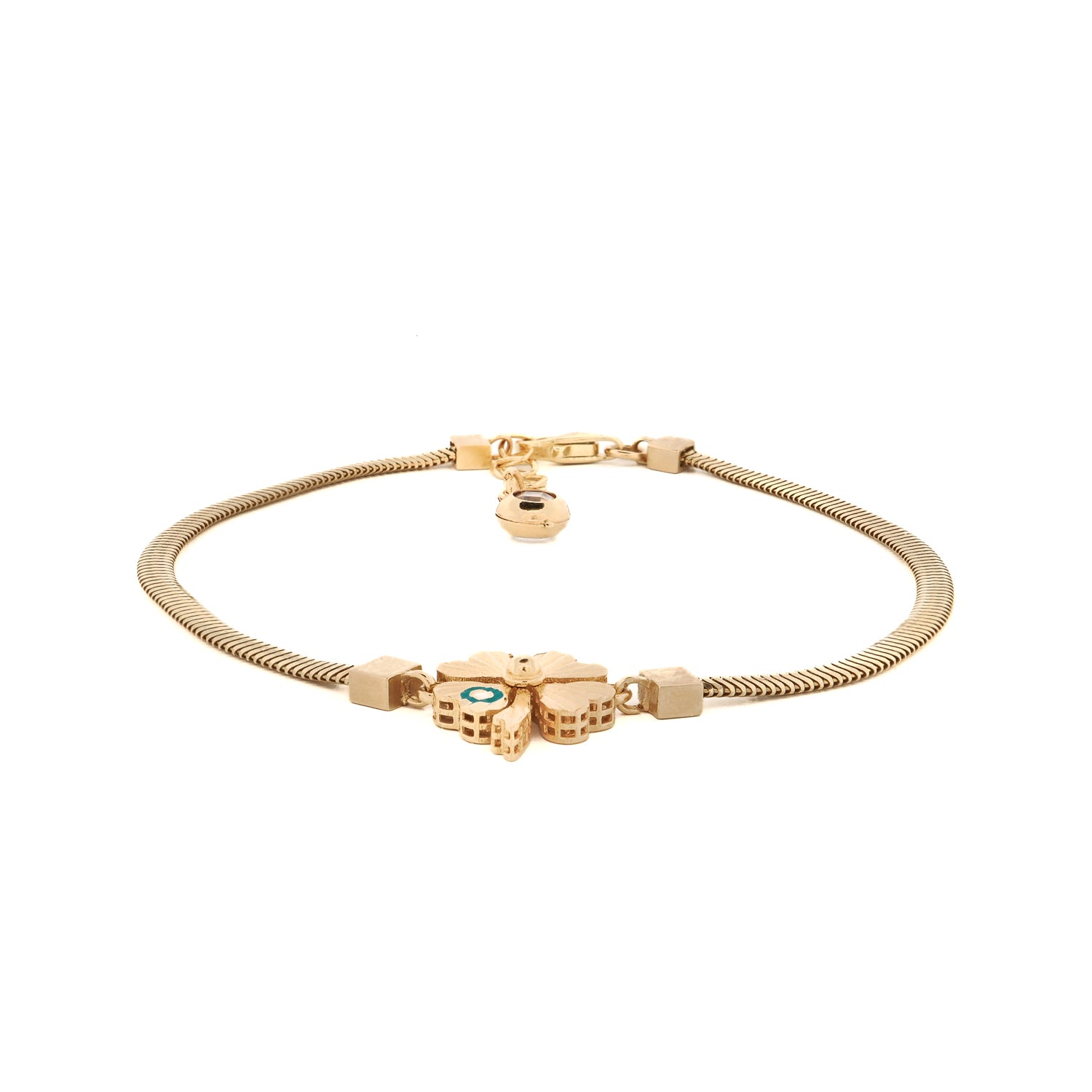 Lucky Clover Solid Gold Bracelet