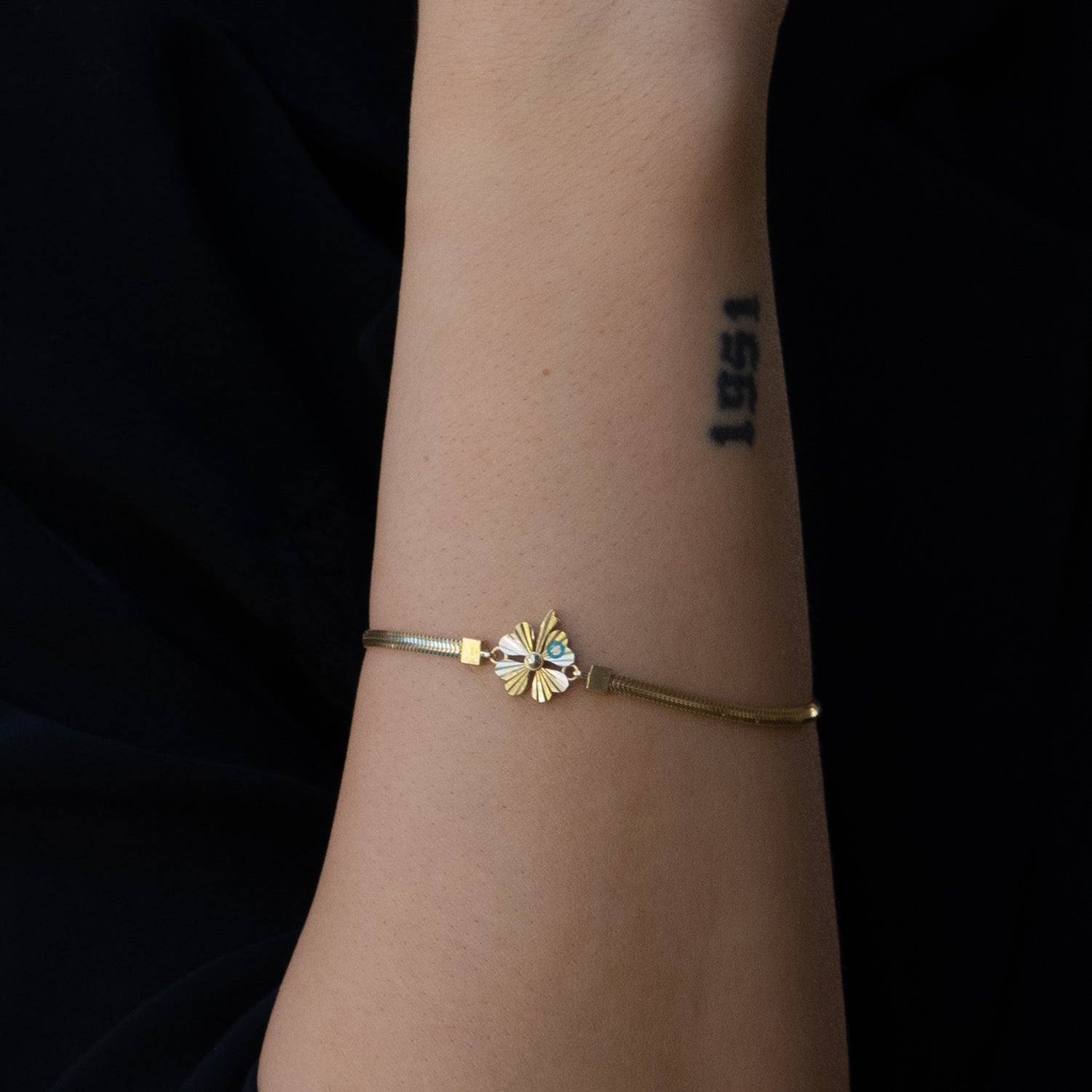 Lucky Clover Solid Gold Bracelet