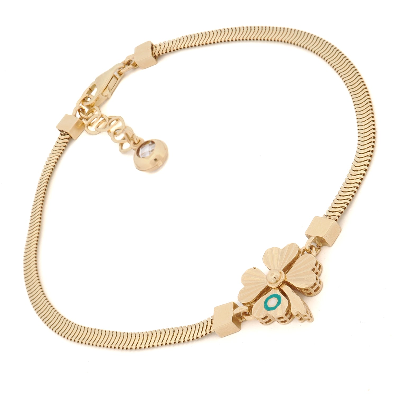 Lucky Clover Solid Gold Bracelet