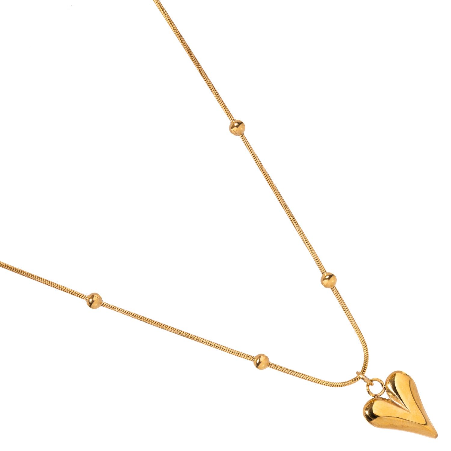 Minimalist Gold Heart Love Statement Necklace