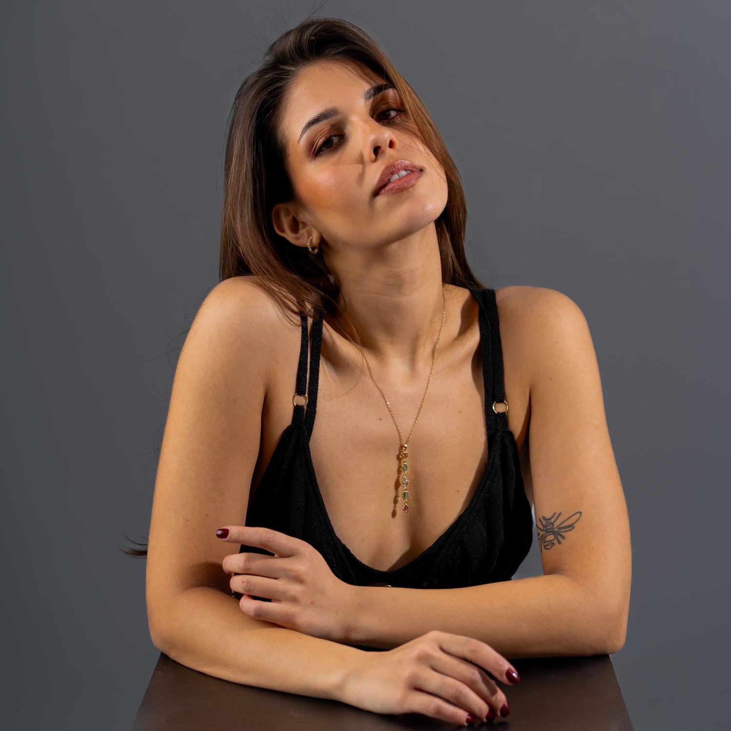 Mystic Guardian Heart &amp; Evil Eye Y-Drop Necklace