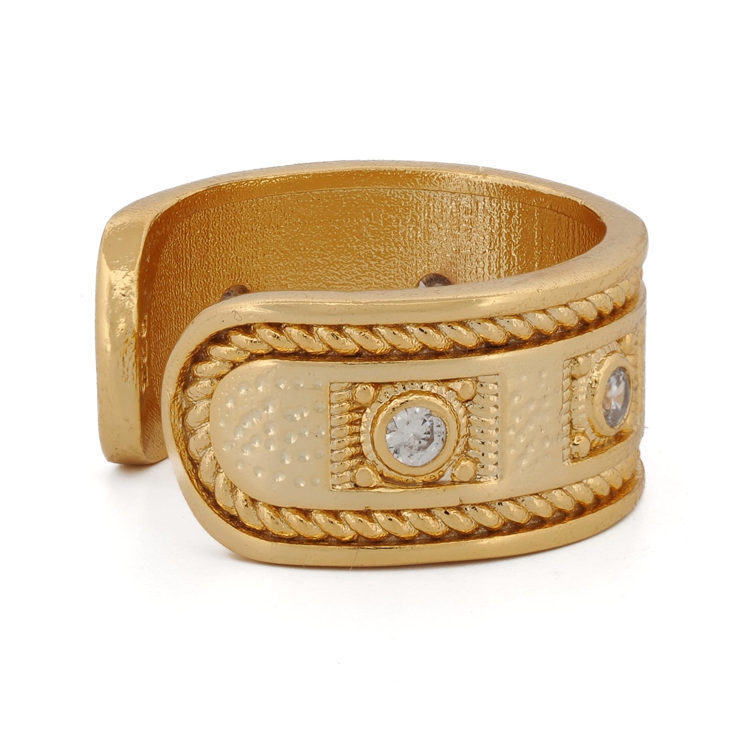 Mystic Queen Diamond Cuff Gold Ring