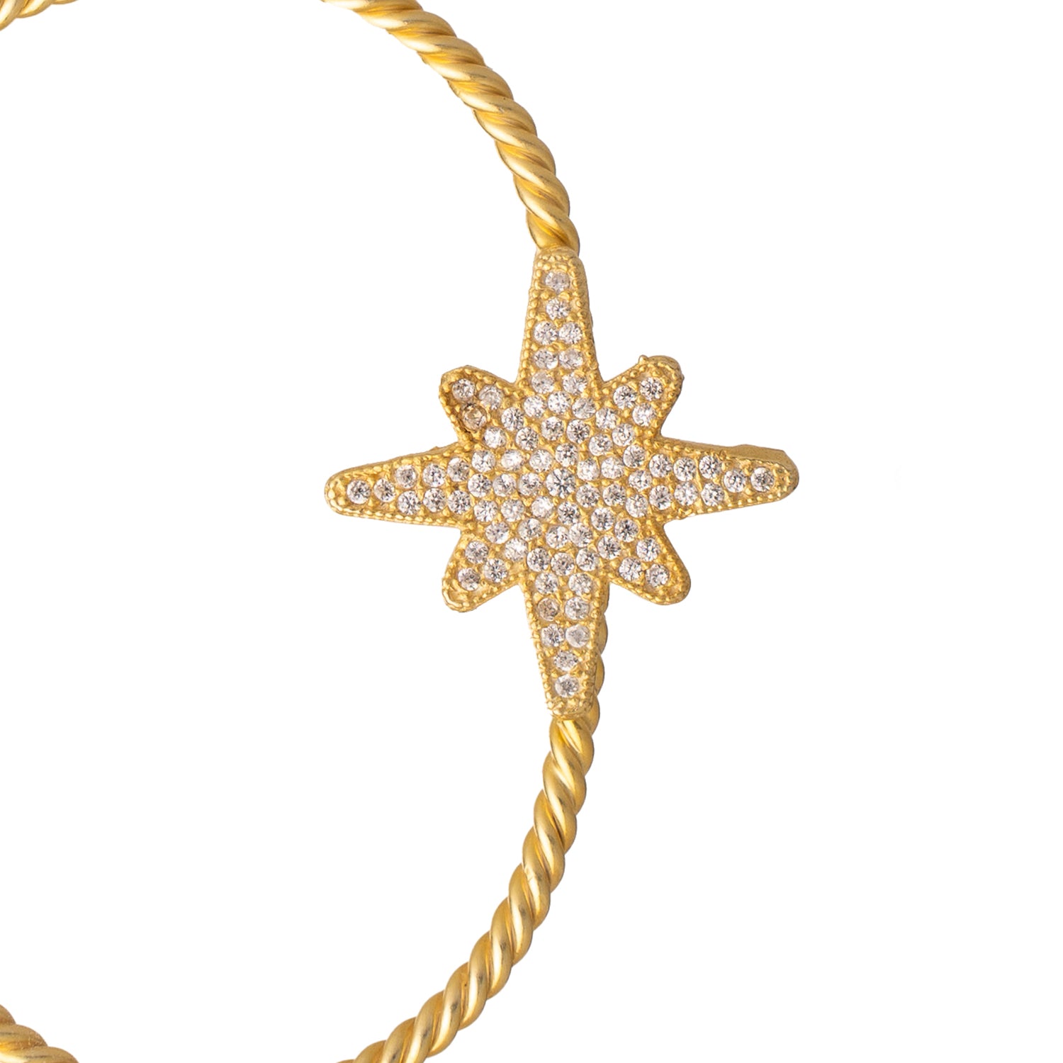 North Star Sparkle Gold Vermeil Unique Ear Cuff