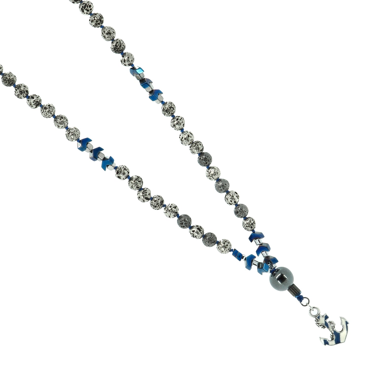 Ocean Power One of a Kind Anchor Beaded Necklace