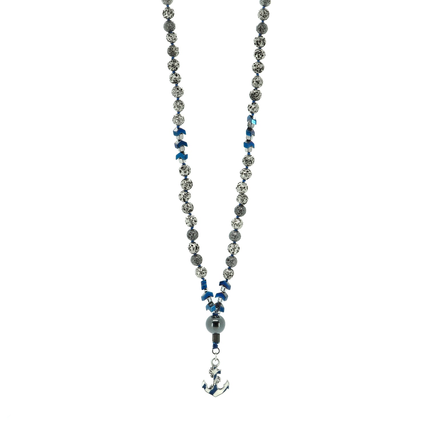 Ocean Power One of a Kind Anchor Beaded Necklace