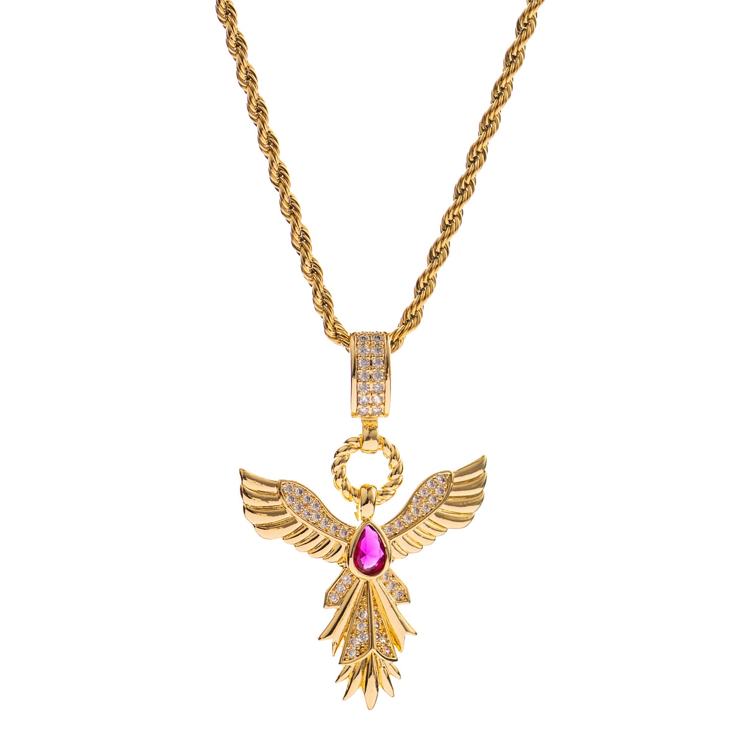 Symbolic phoenix necklace representing strength and rebirth