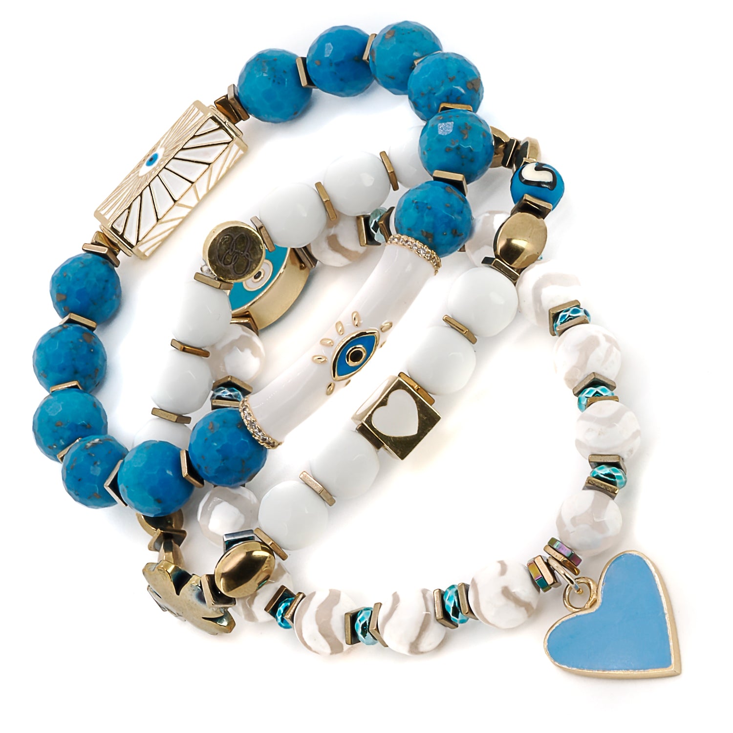 Wear the Power Of Love Trio Bracelet Set as a reminder of the transformative power of love and the protective energy it brings.