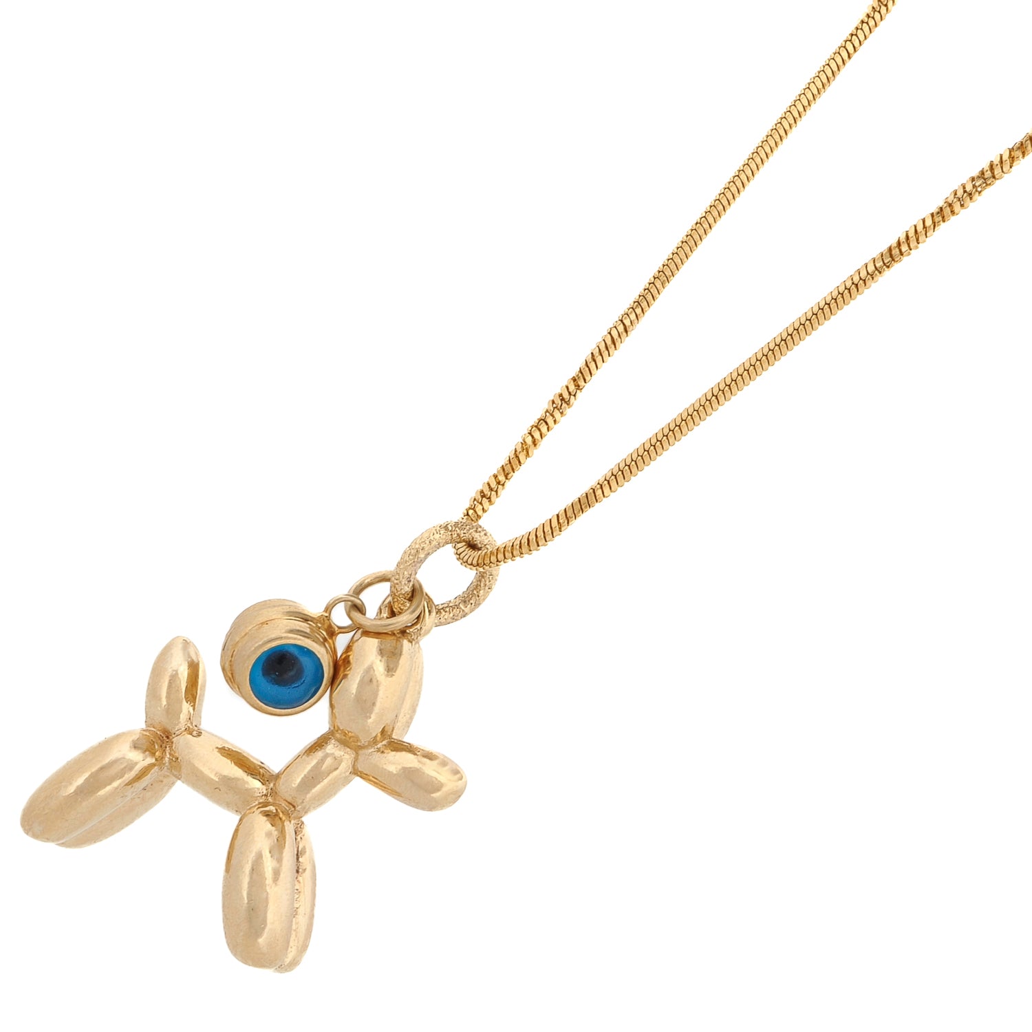 Long gold charm necklace for dog lovers and fans of fun, meaningful jewelry

