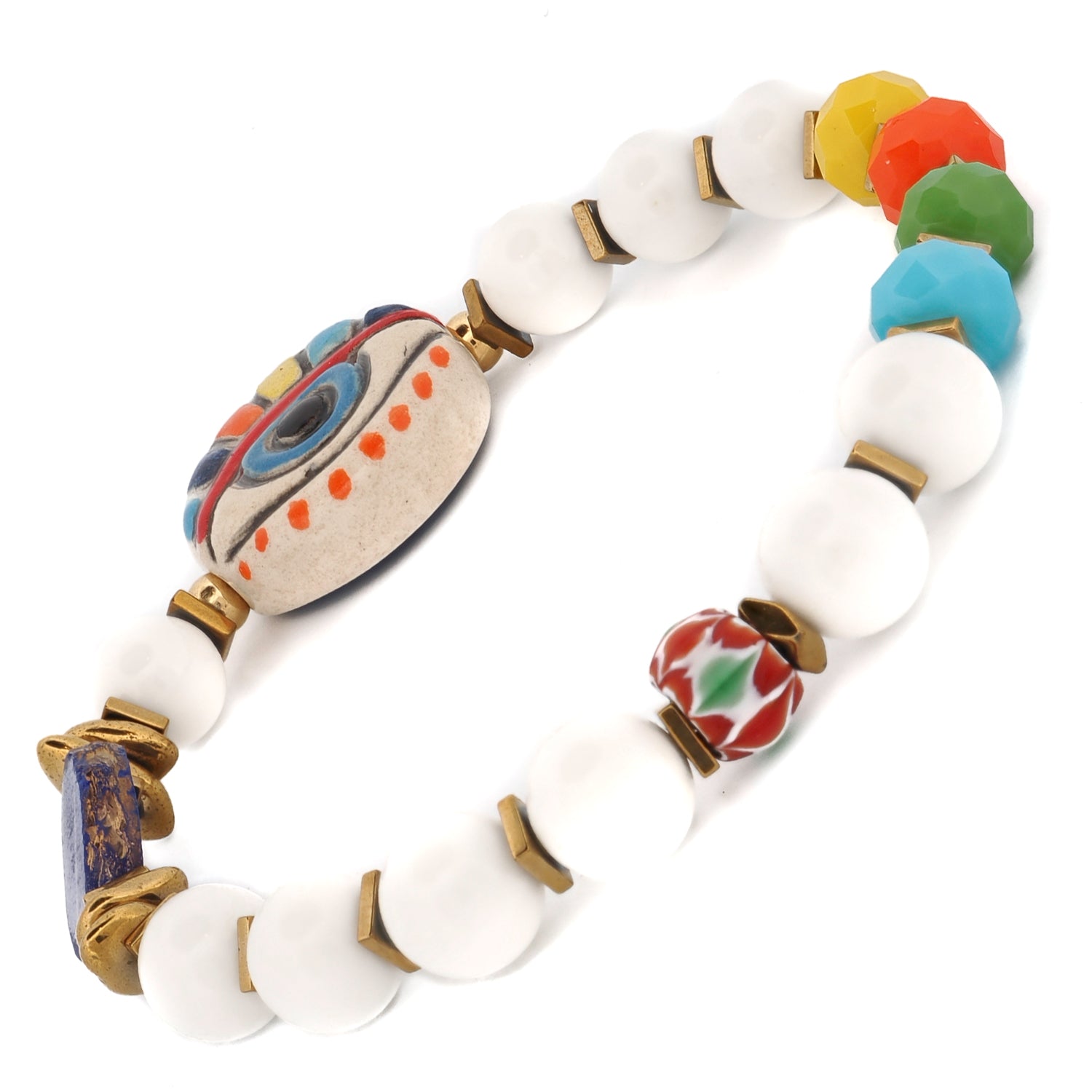 Reversible Evil Eye Beaded Summer Bracelet