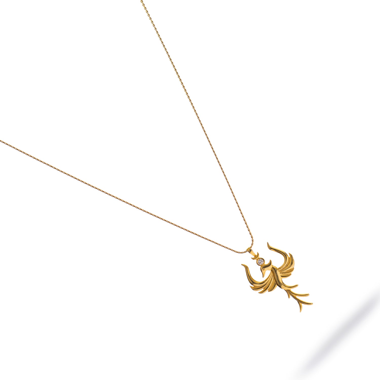 Rising Phoenix Diamond Gold Necklace
