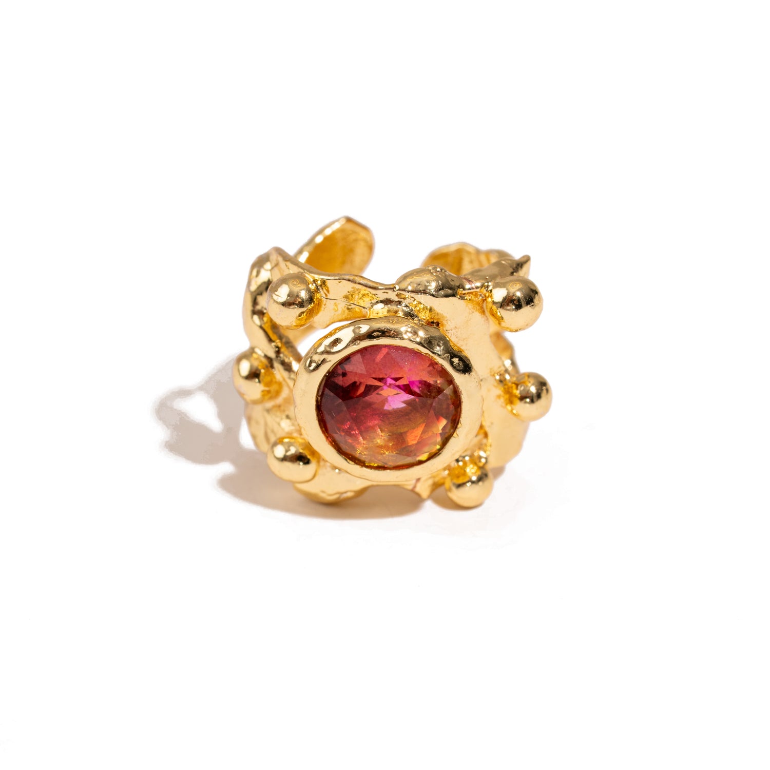 Sacred Flame Tourmaline Gold Ring