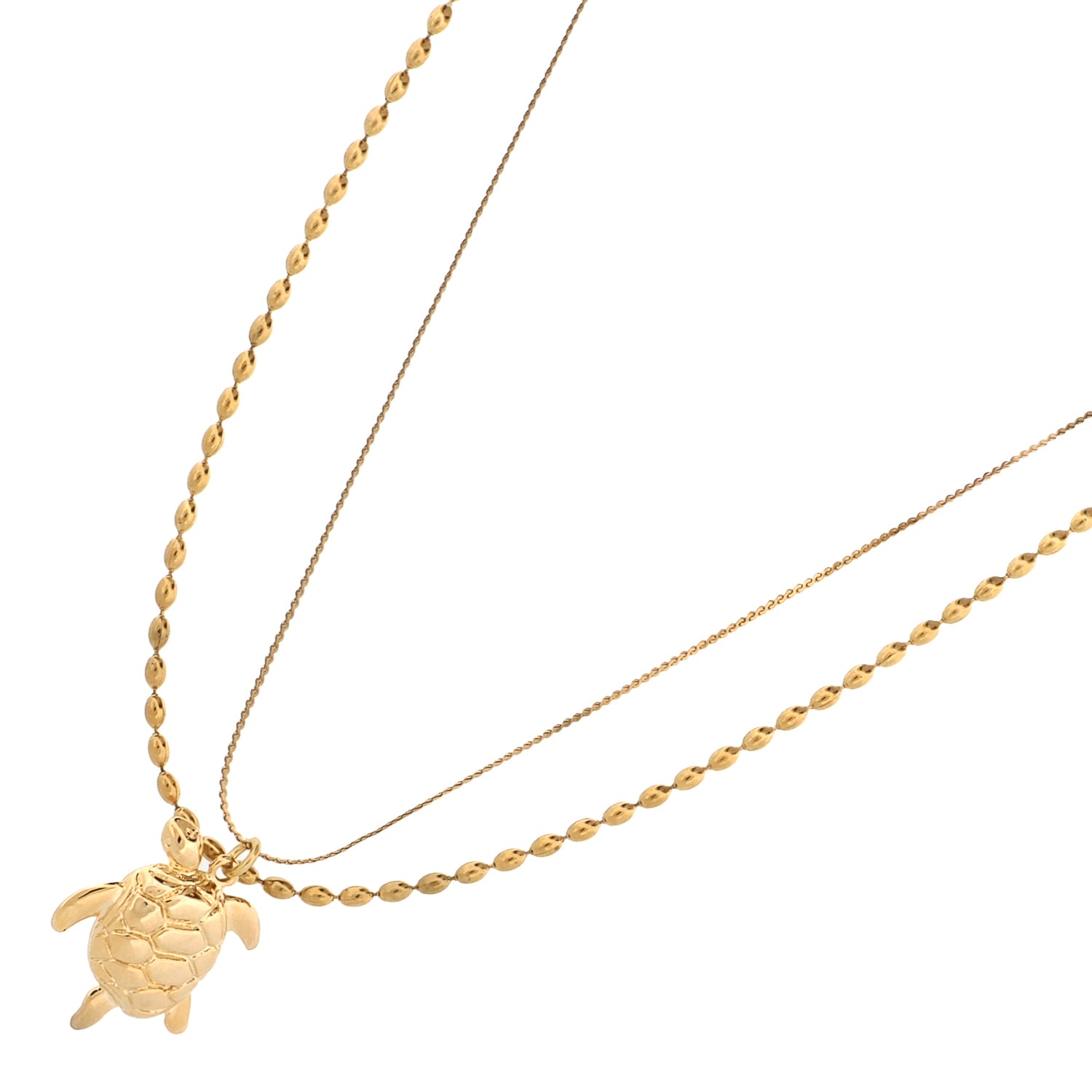 Sacred Sea Turtle Talisman Layered Necklace