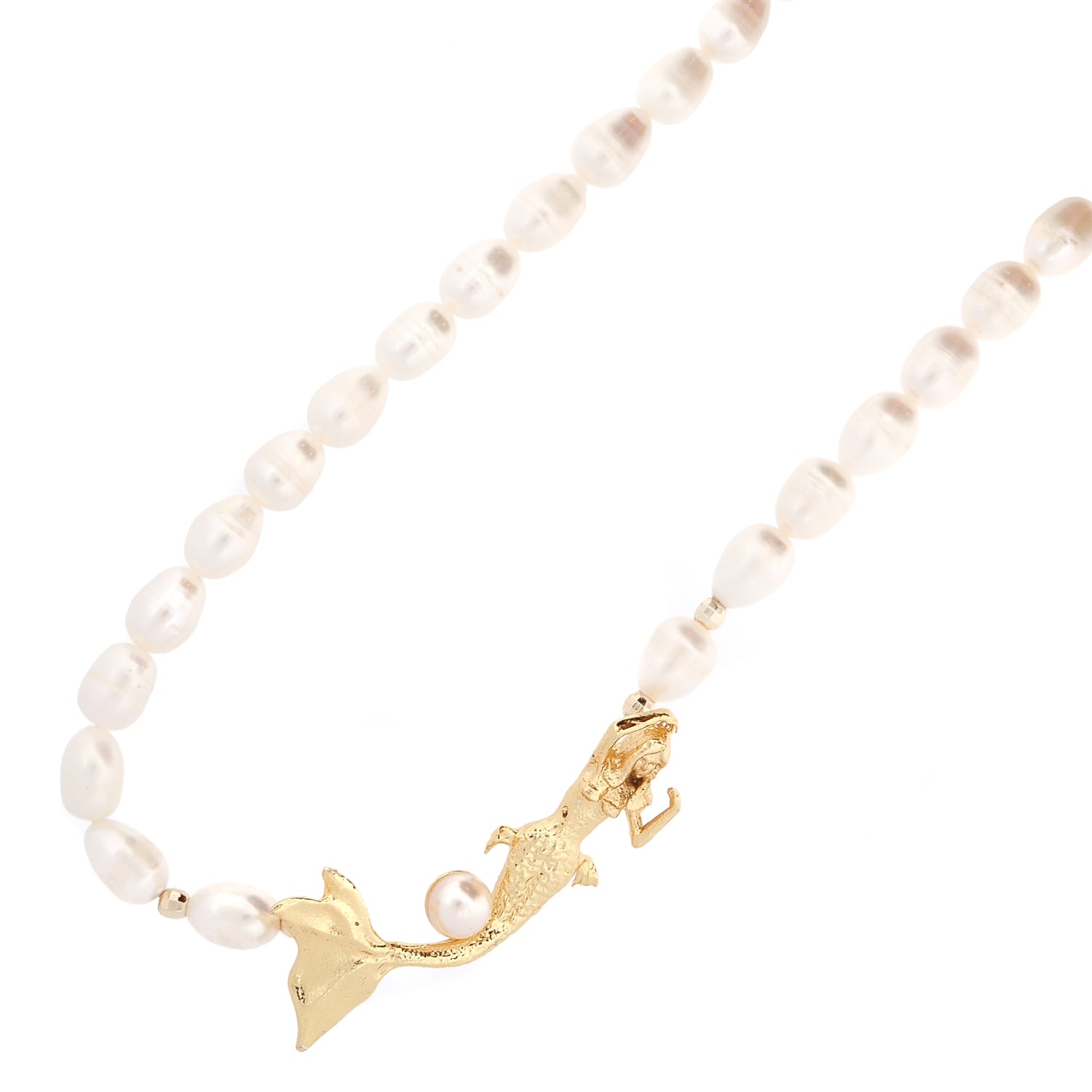 Sea Goddess Pearl Mermaid Necklace