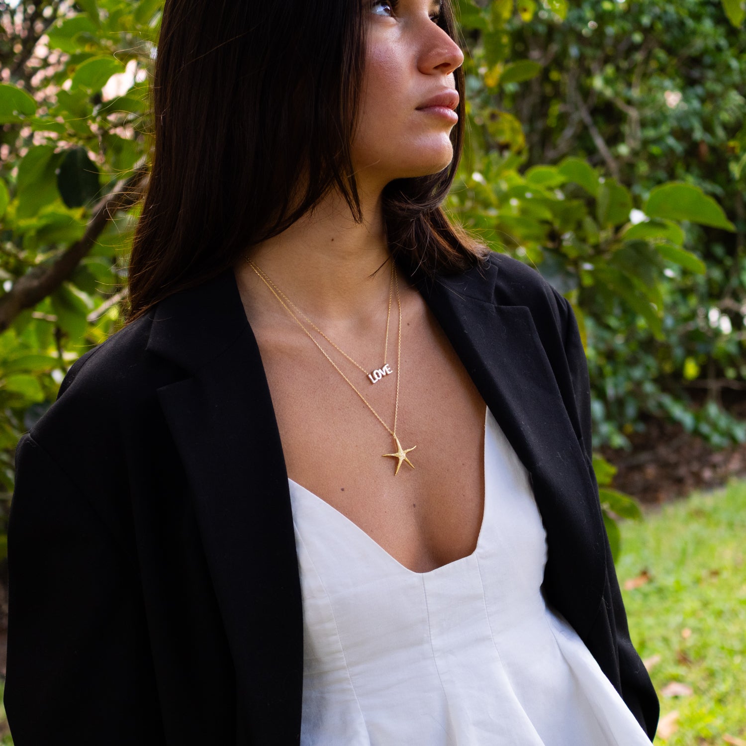 Sea Whisper Starfish Gold Vermeil Necklace