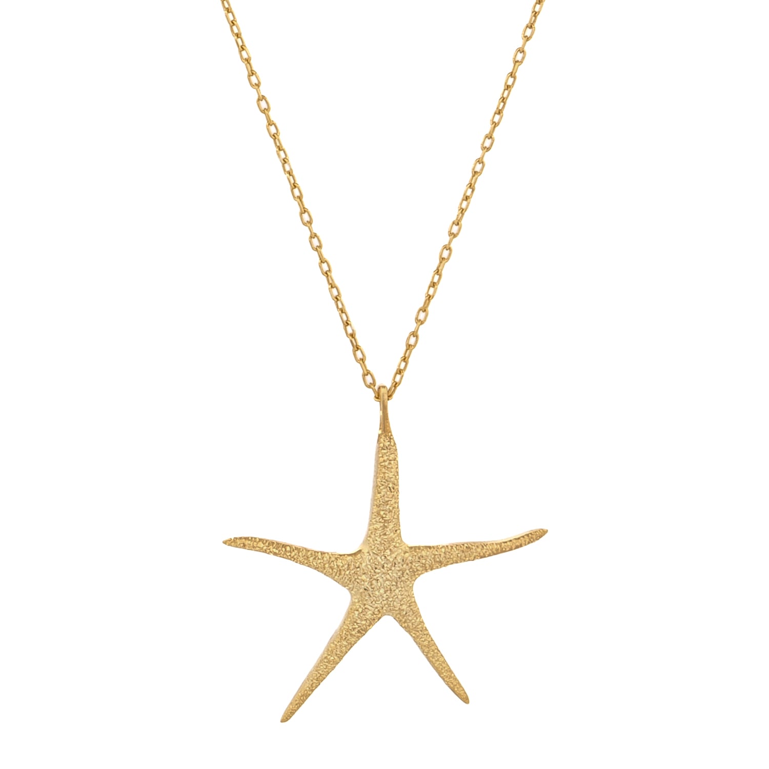 Sea Whisper Starfish Gold Vermeil Necklace