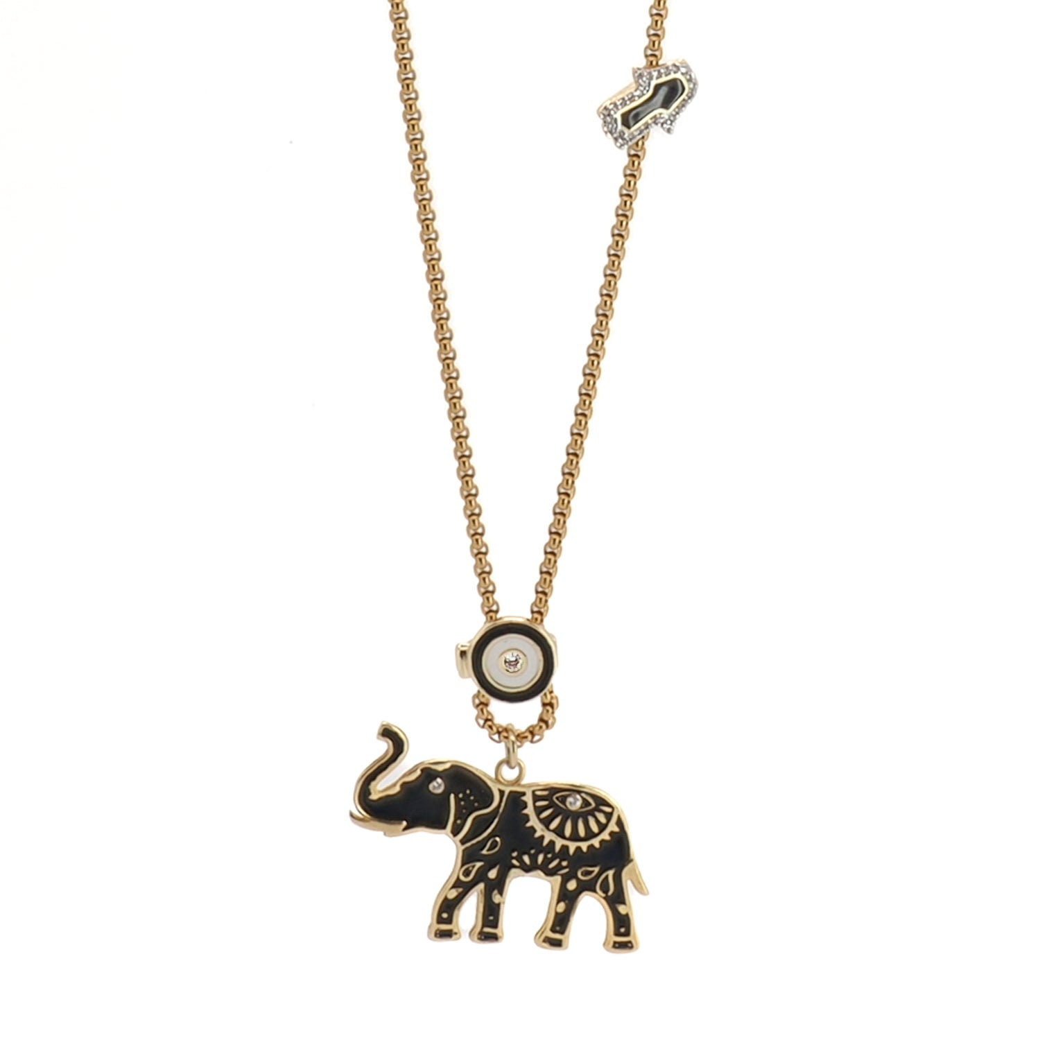 Spiritual Elephant Talisman Long Chain Necklace