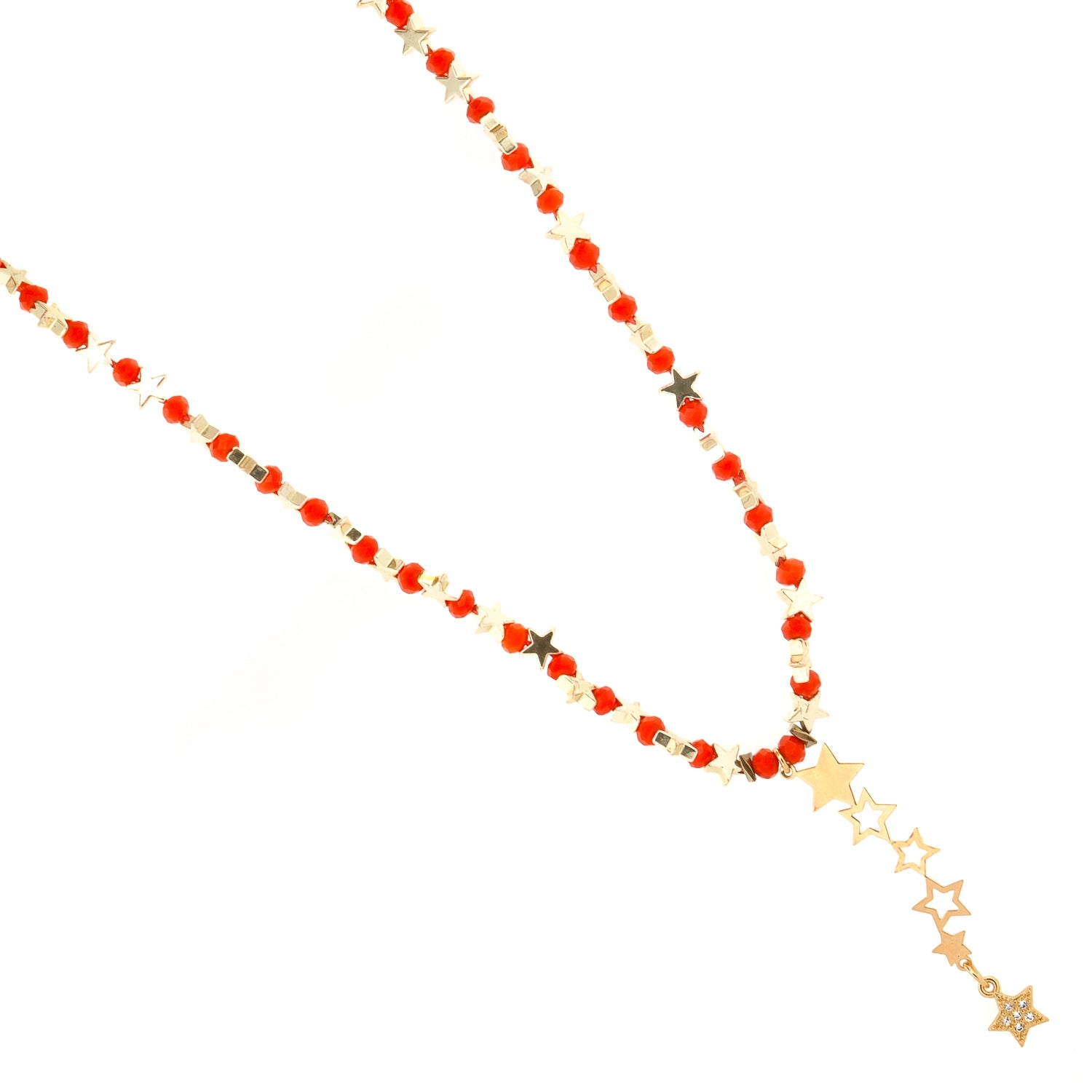 Starlight Dreams Orange Crystal Necklace