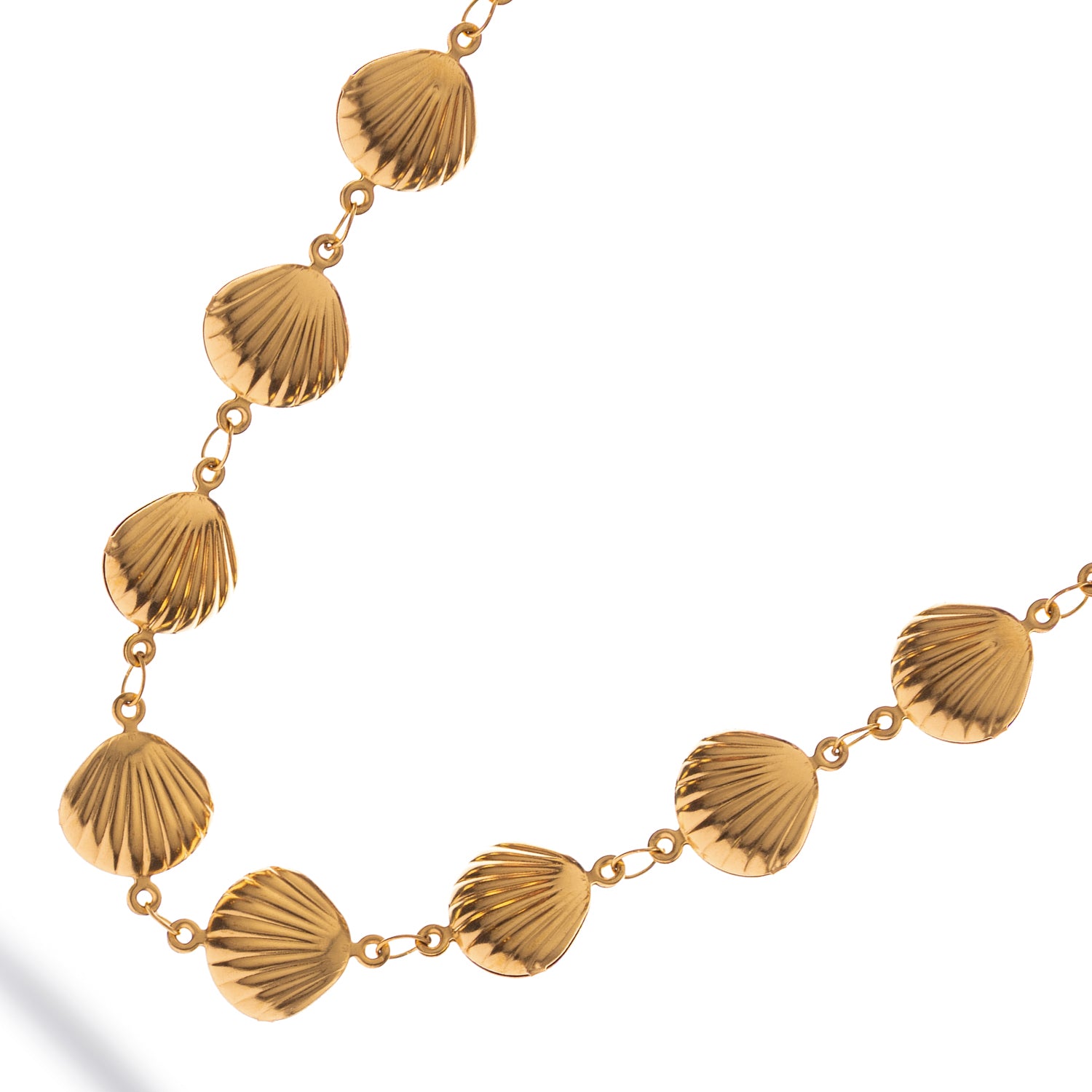 Waterproof gold beach necklace inspired by ocean energy