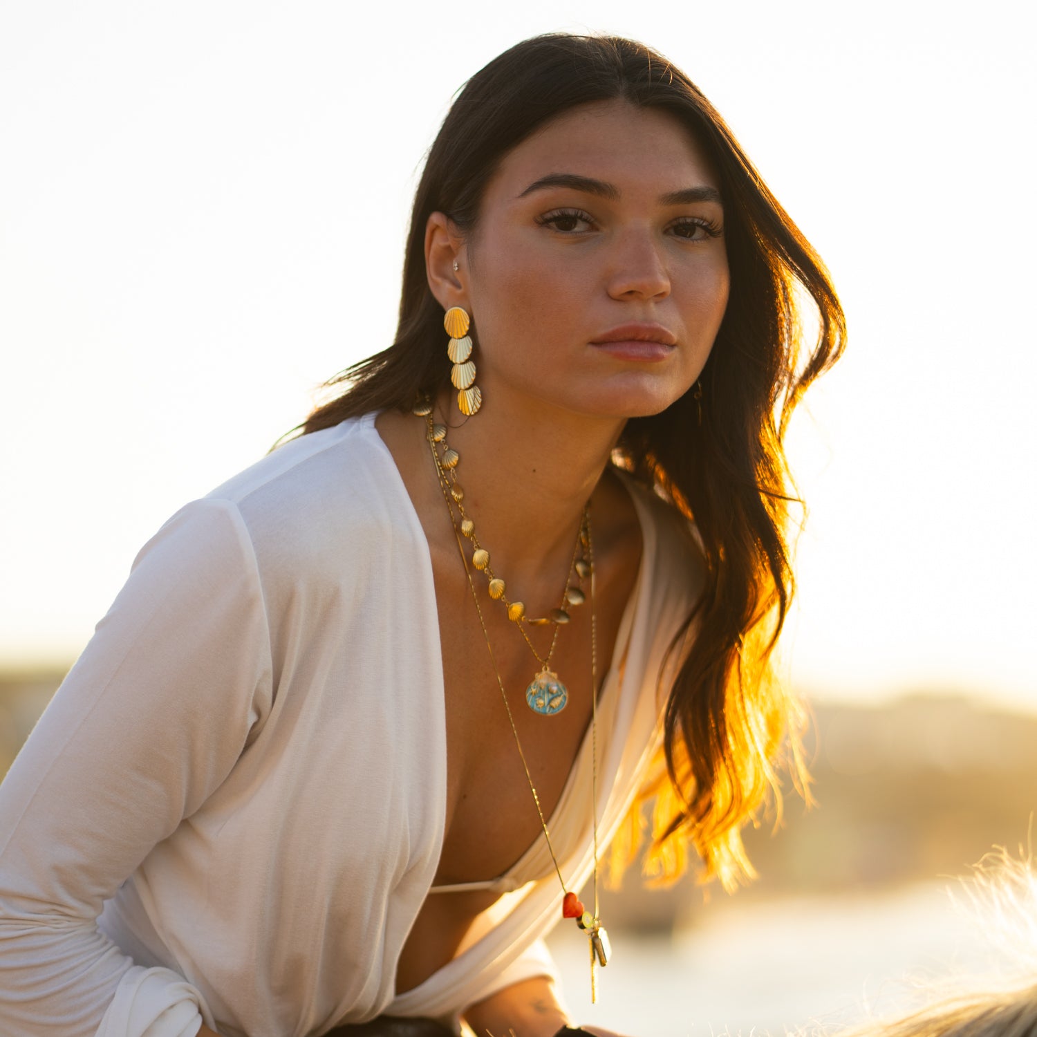 Lightweight ocean necklace for tropical vacations and sunny days
