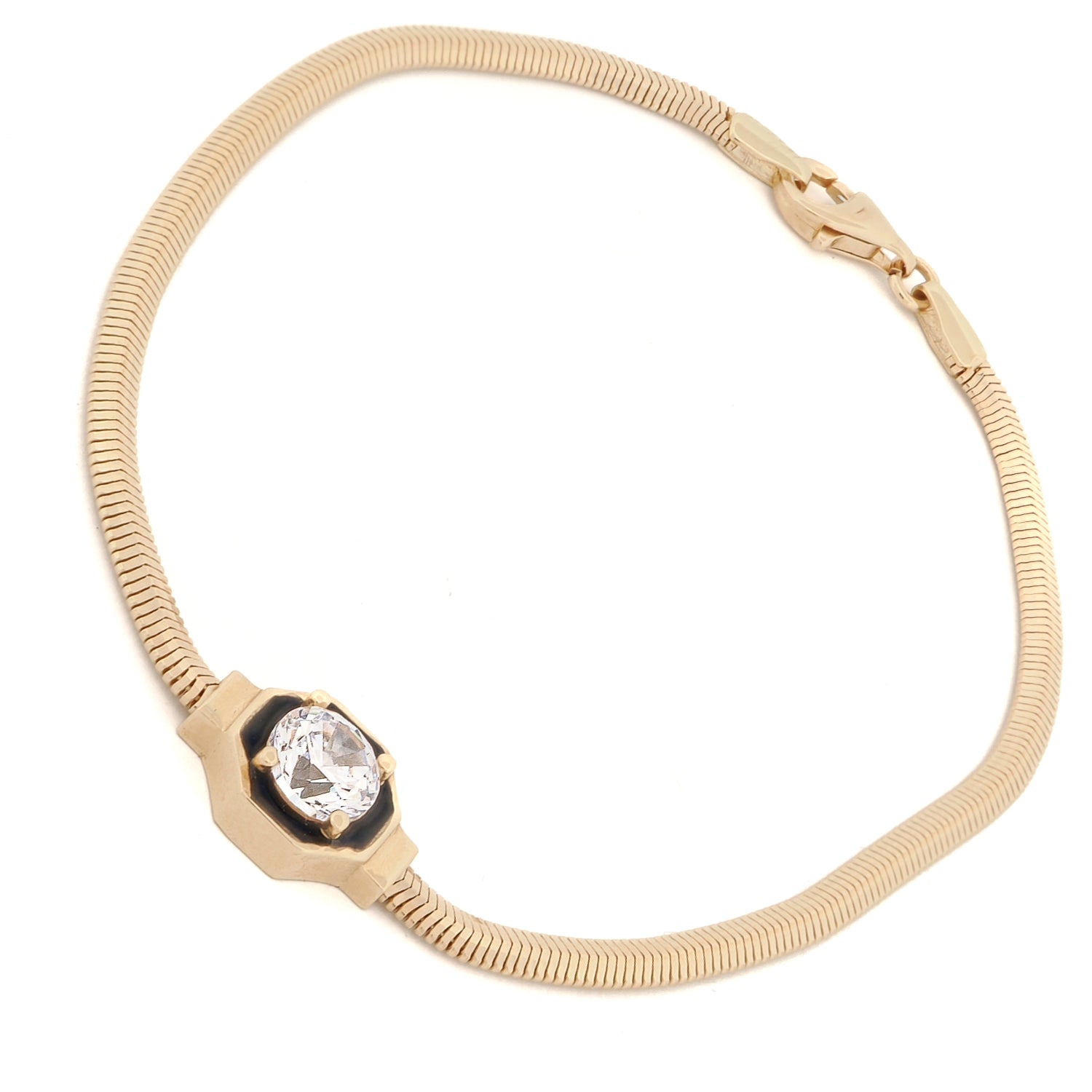 Timeless Spark Diamond Solid Gold Bracelet