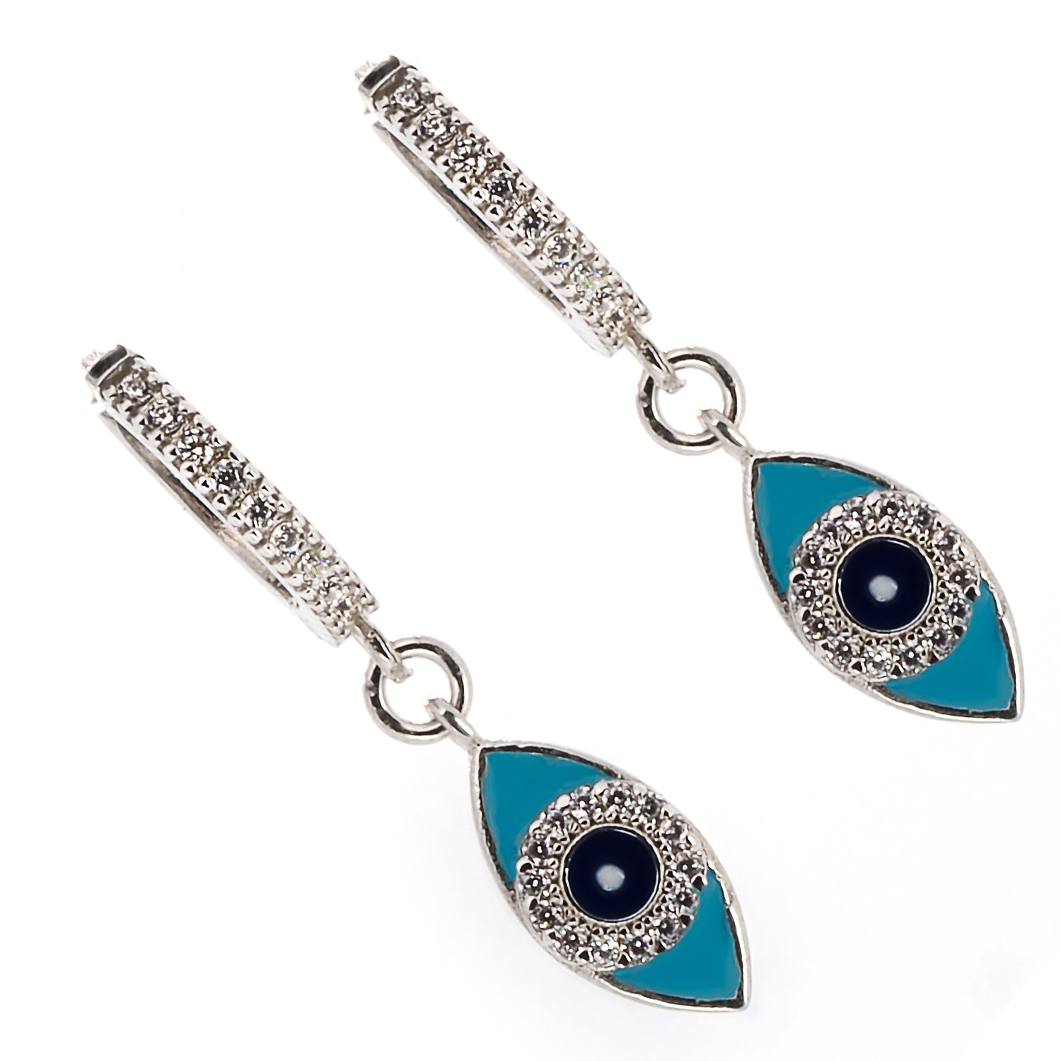 Protective Symbol - Embrace the power of the Evil Eye with turquoise enamel accents
