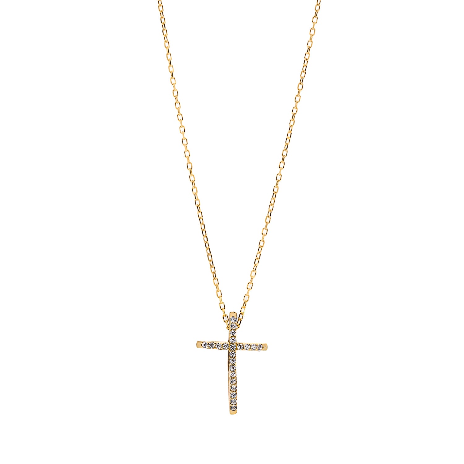 The Unique Cross Diamond Necklace, a harmonious blend of beauty and spiritual significance.