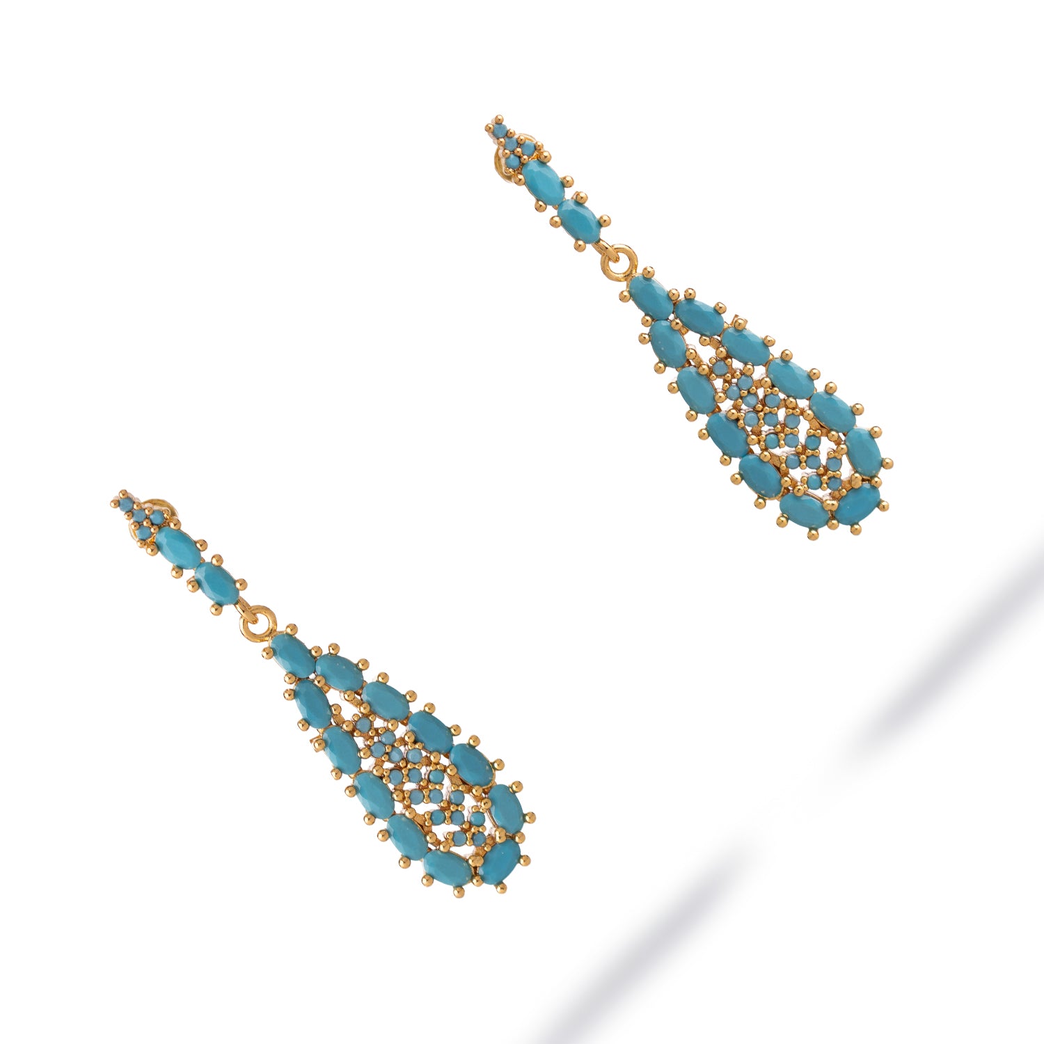 Vintage Turquoise Teardrop Earrings