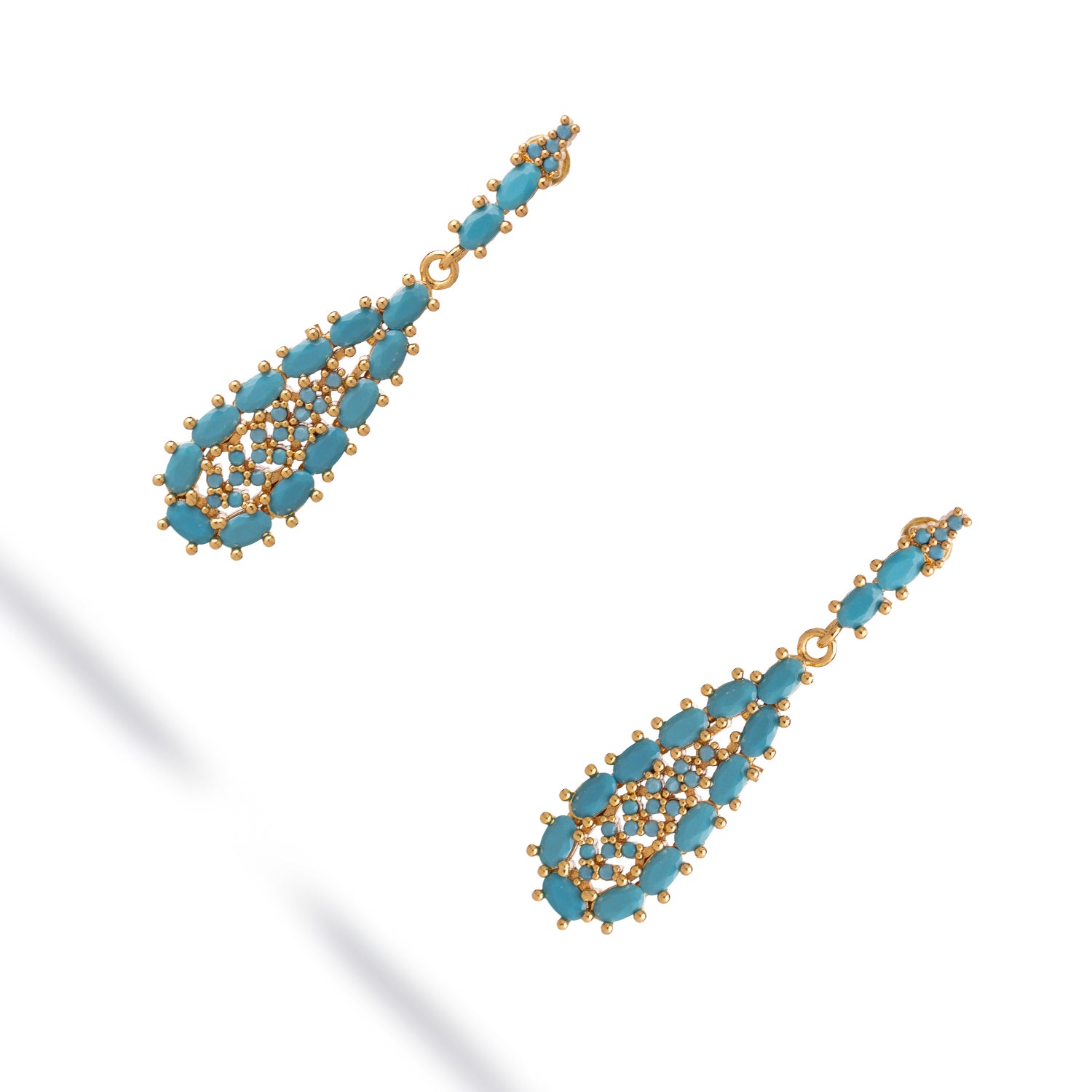 Vintage Turquoise Teardrop Earrings