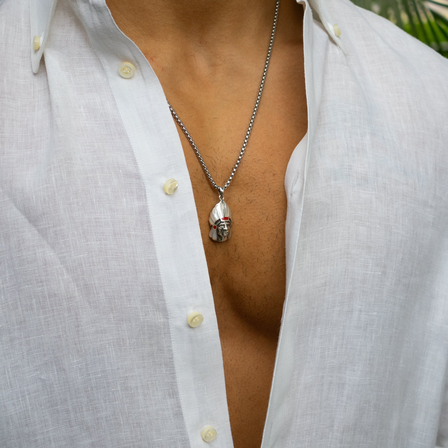 Warrior Spirit Silver Chief Necklace