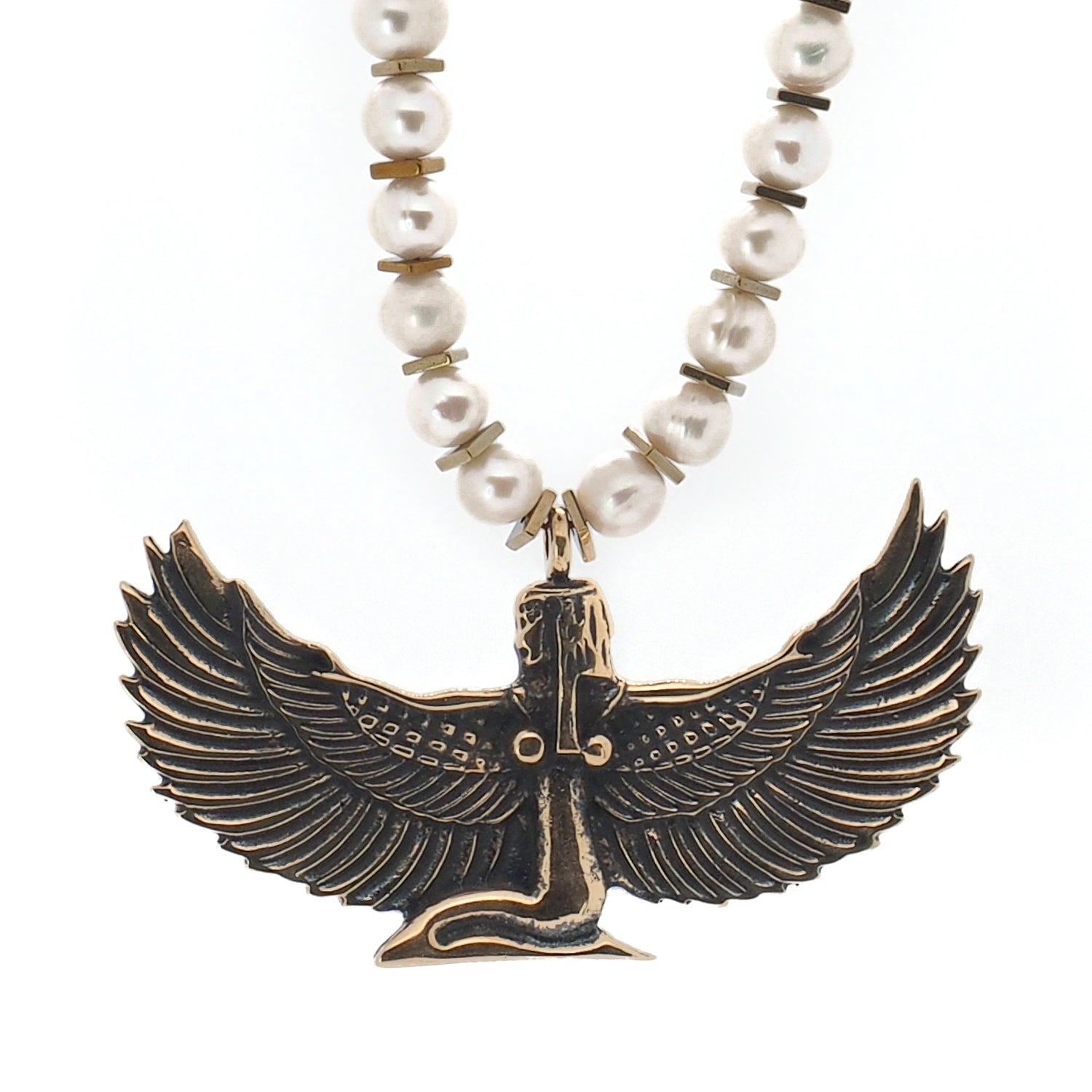 White Isis Goddess Necklace