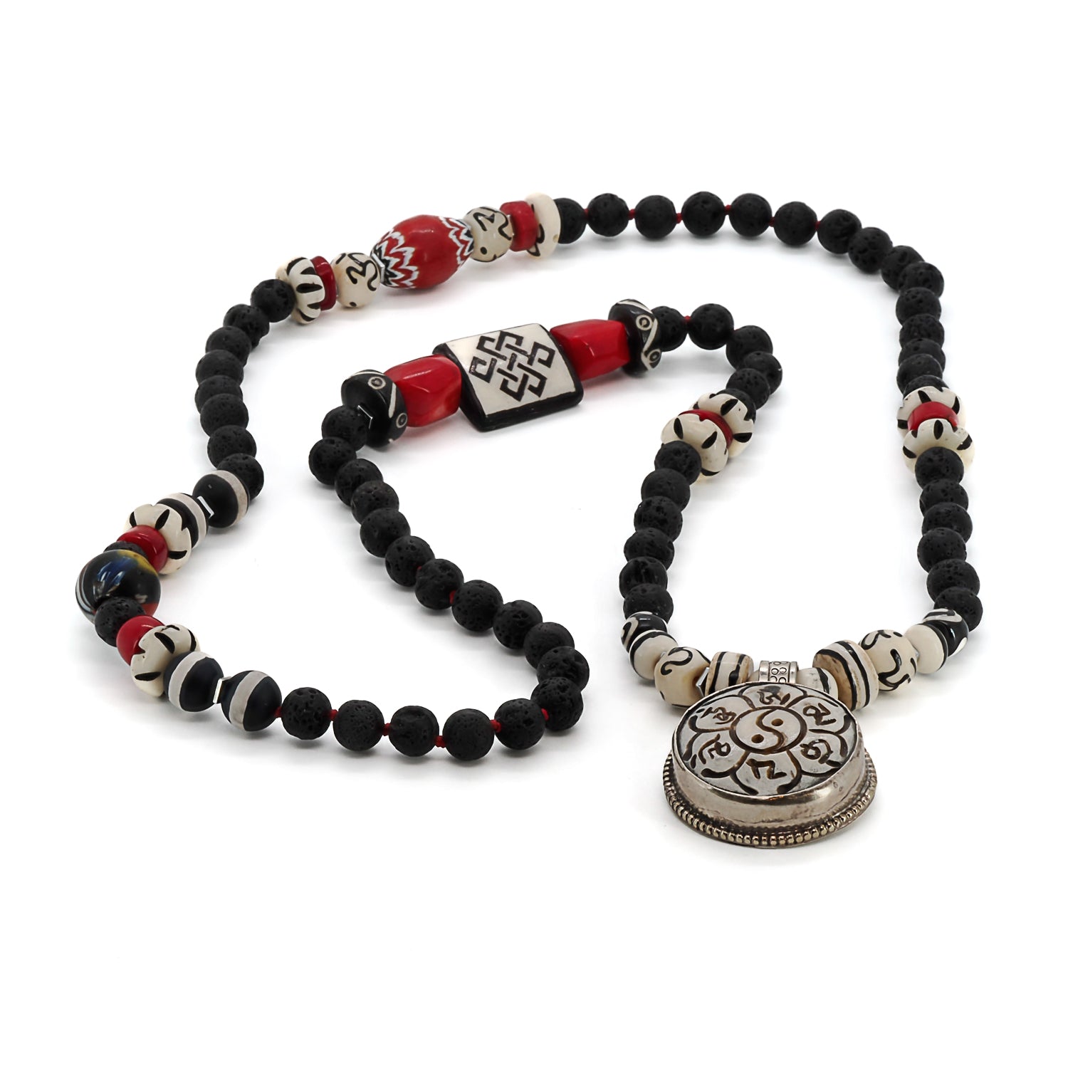 Handcrafted necklace showcasing the beauty of the Yin Yang symbol, representing balance and harmony in life.