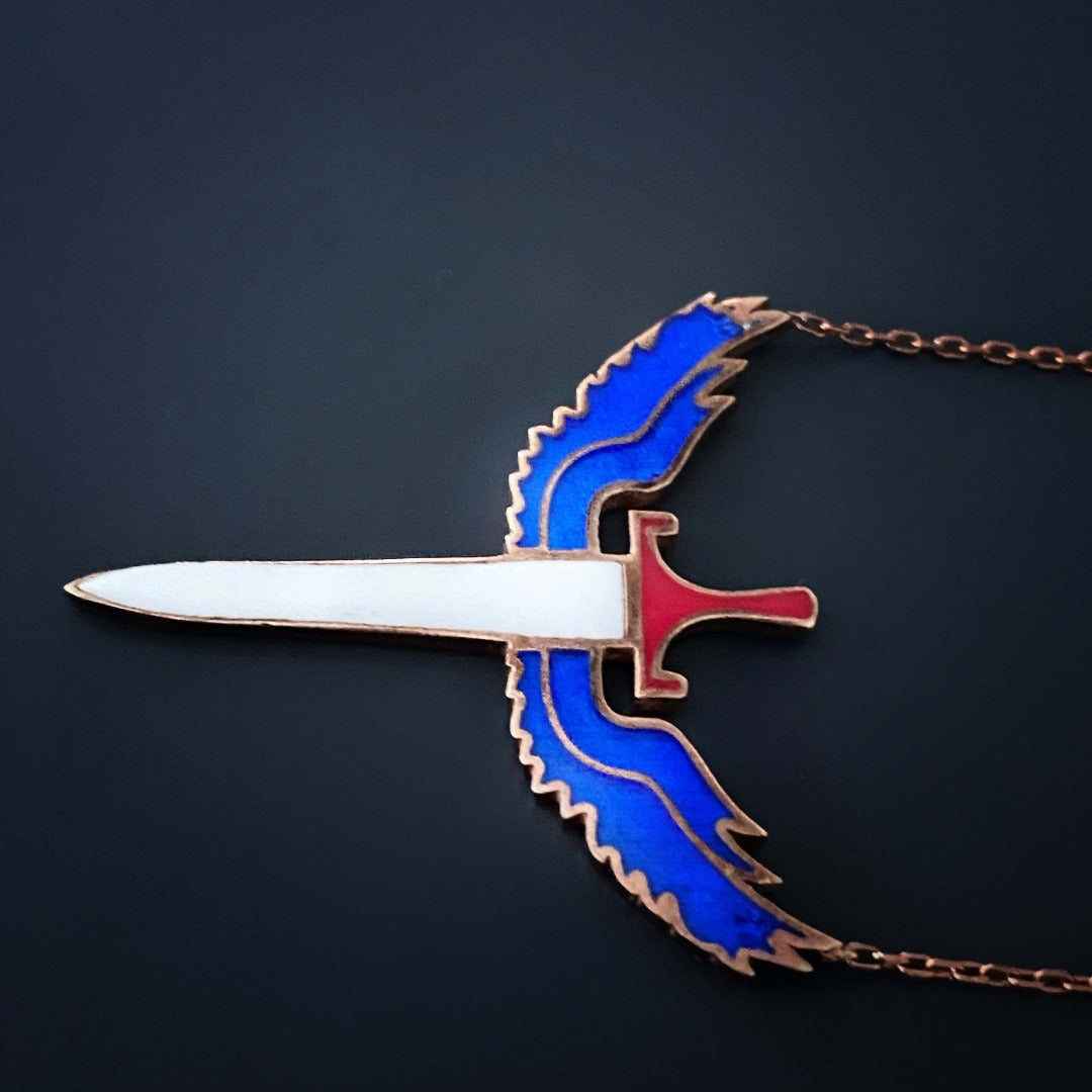 Wear the Angel Sword Necklace as a symbol of protection and faith