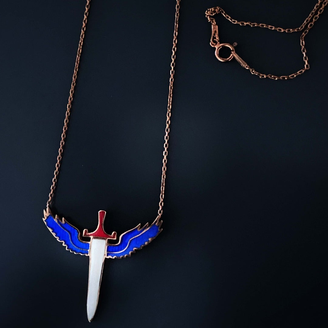 Keep the protective energy of Archangel Michael close with the Angel Sword Necklace