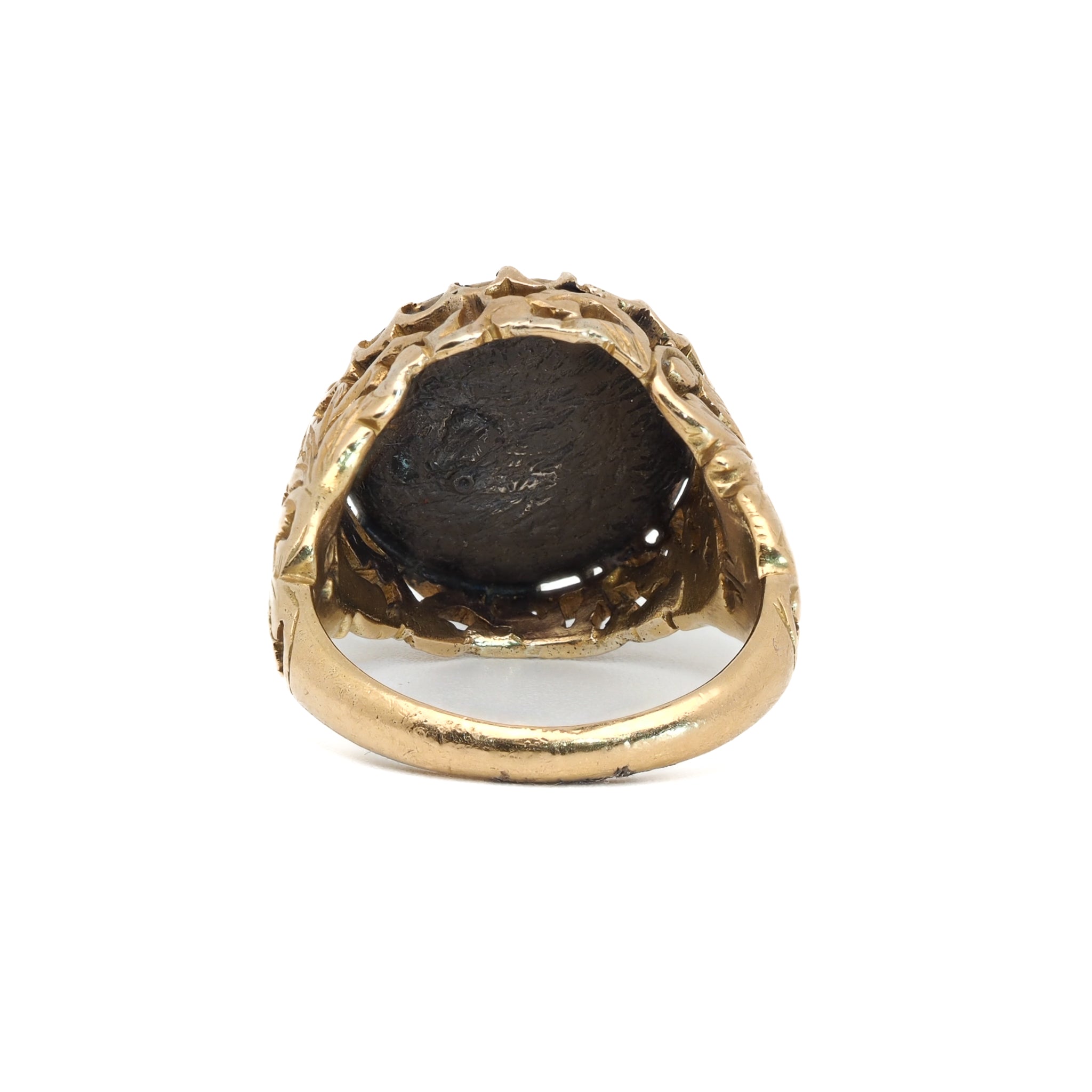 the Elegant Handcrafted Gold and Diamond Ring featuring a stunning arrangement of 1.25ct brown diamonds on the band.