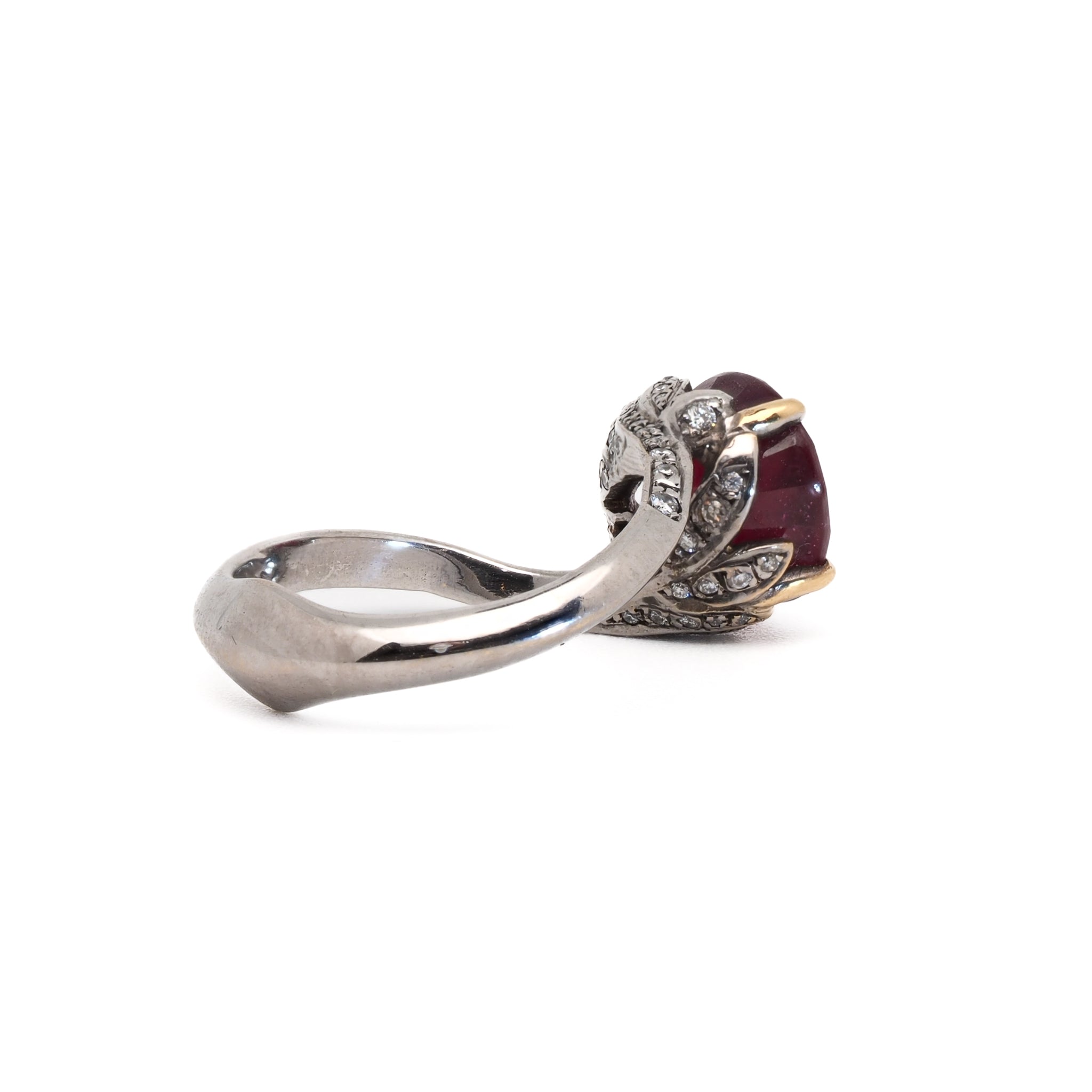 Customizable - Contact us to personalize your Twisted Ruby Engagement Ring.