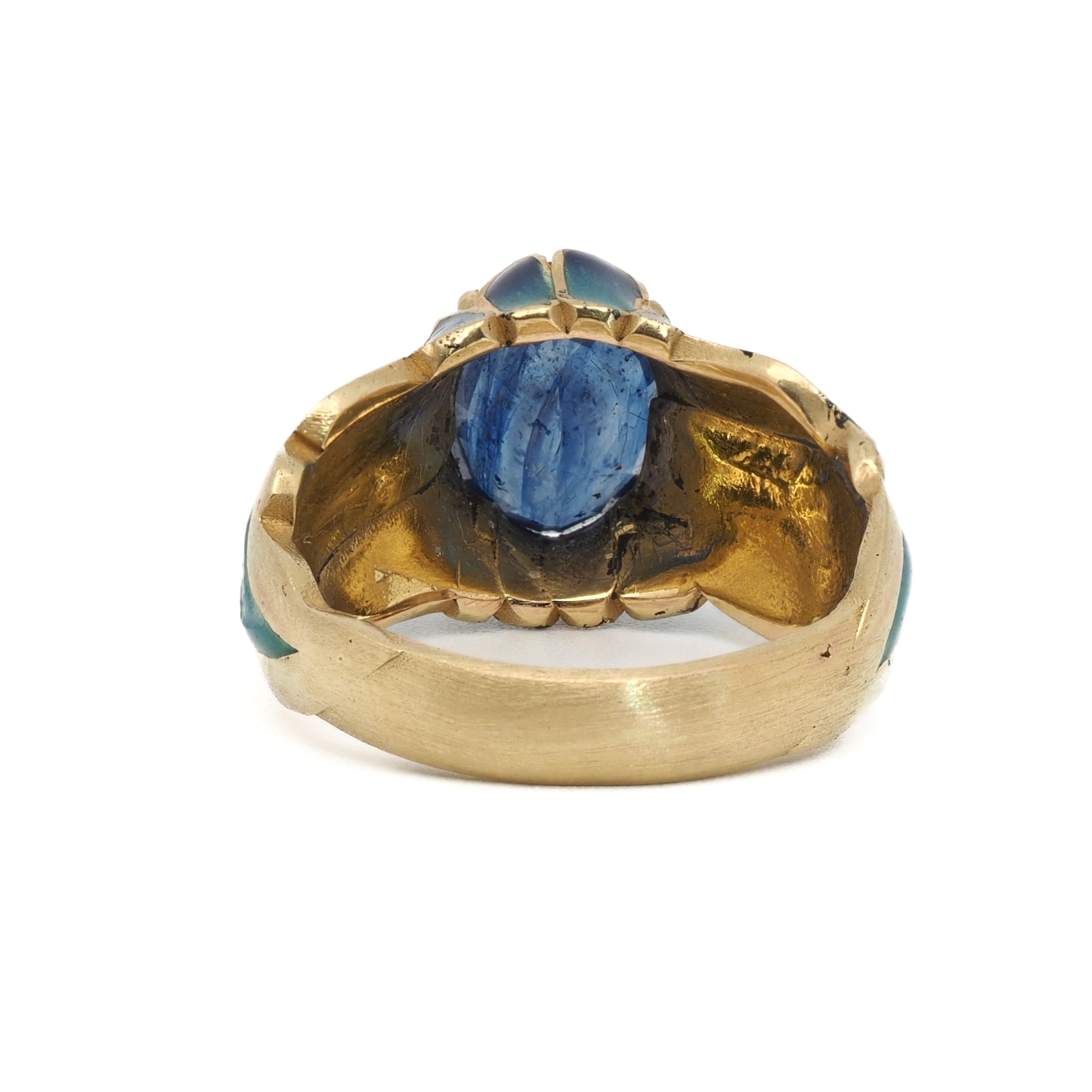 Abundance and Royalty - Sapphire Flame Ring, attracting blessings and positive energy.