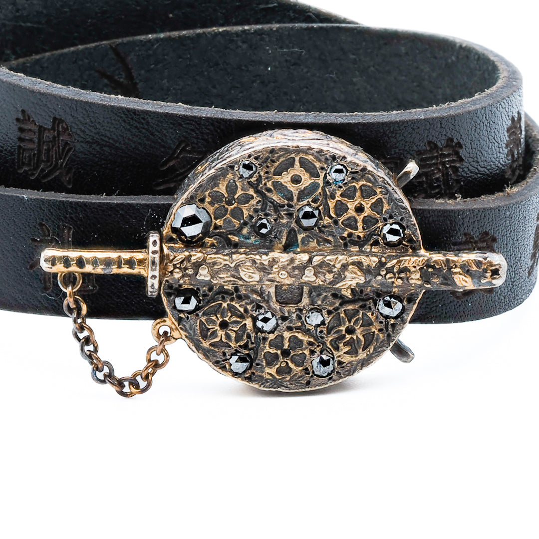 Add a touch of elegance to any outfit with our Bushido Leather Wrap Bracelet.