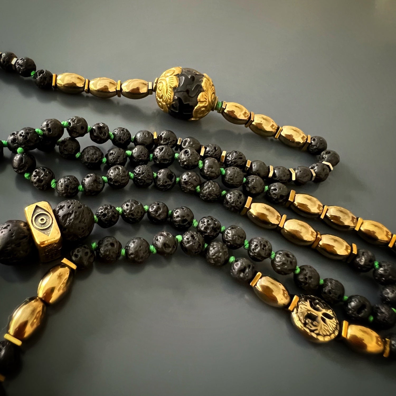 Beautiful and Meaningful Black Queen Nefertiti Necklace with Hematite Stone Beads