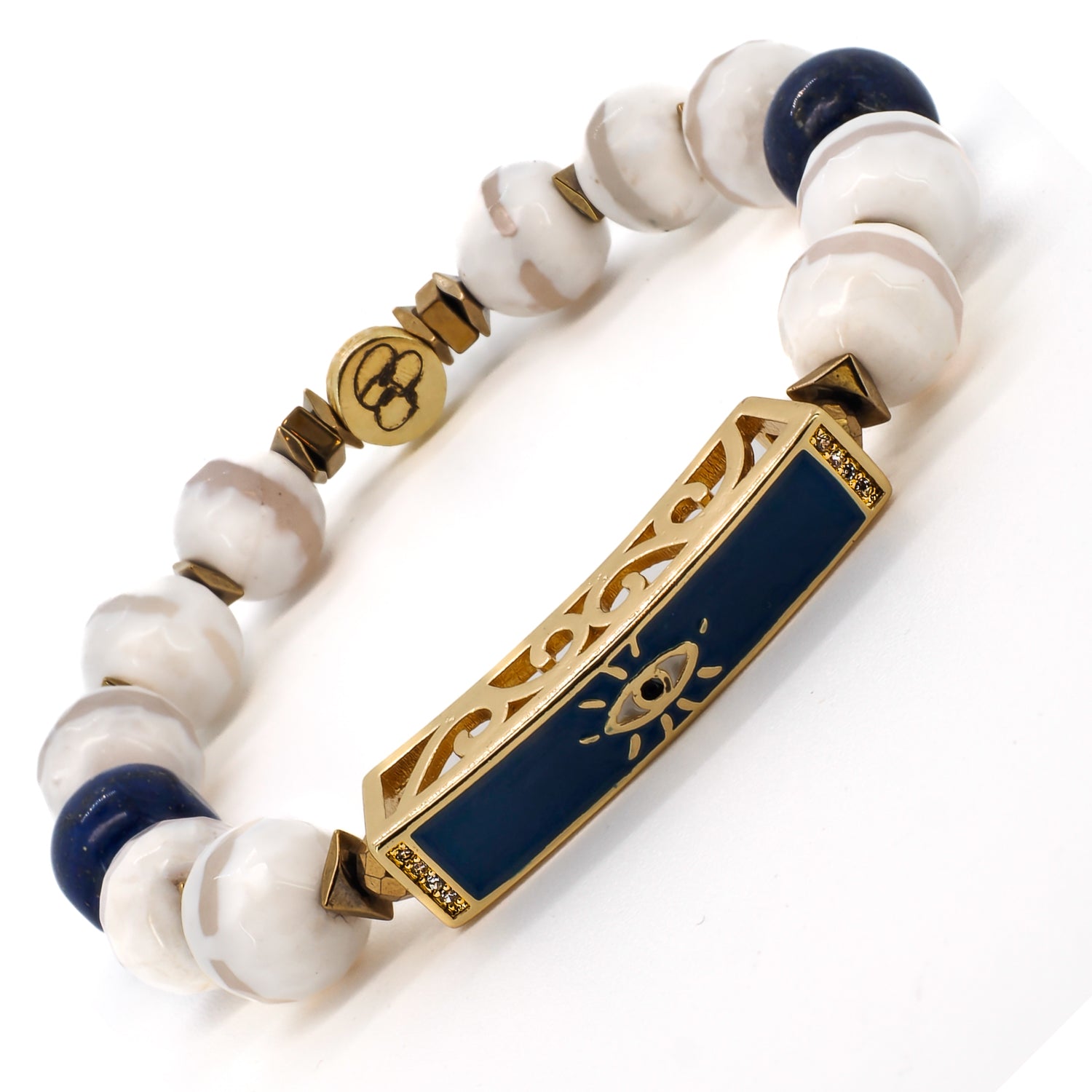 Handcrafted with care and attention to detail, the Blue Amulet Bracelet
