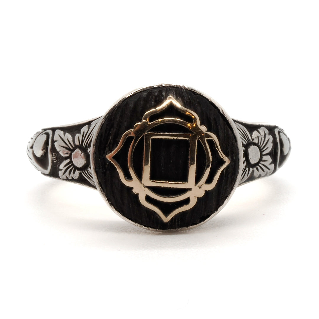 Elevate your style with the Chakra Ring, a unique and sustainable jewelry piece.