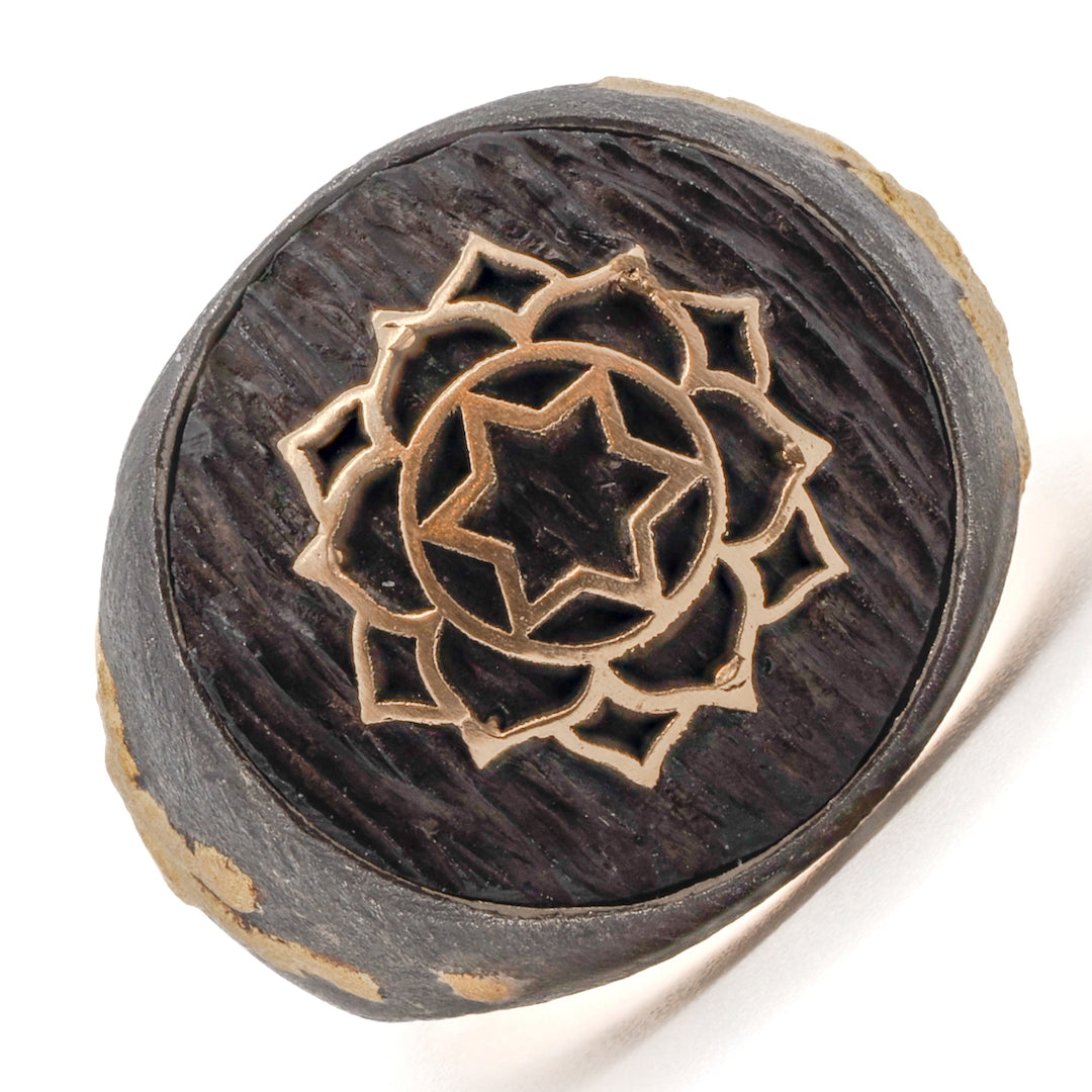 Experience the beauty of recycled gold and natural gemstones with the Chakra Signet Ring.