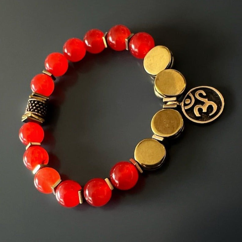 Connect with your inner self with the Carnelian Yoga Bracelet